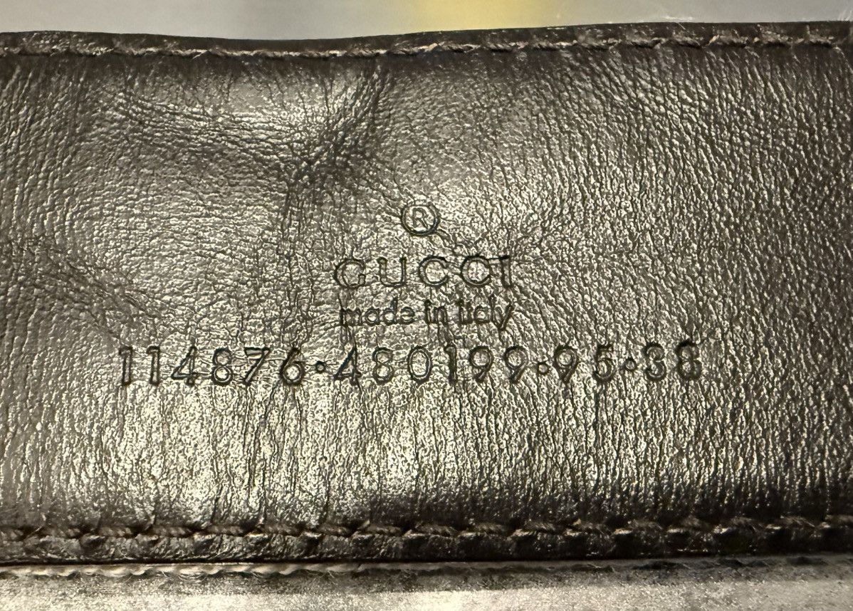 Gucci Vintage Gucci (114876•480199•95•38) belt 38/95 (Super Rare) Size 38 - 7 Thumbnail