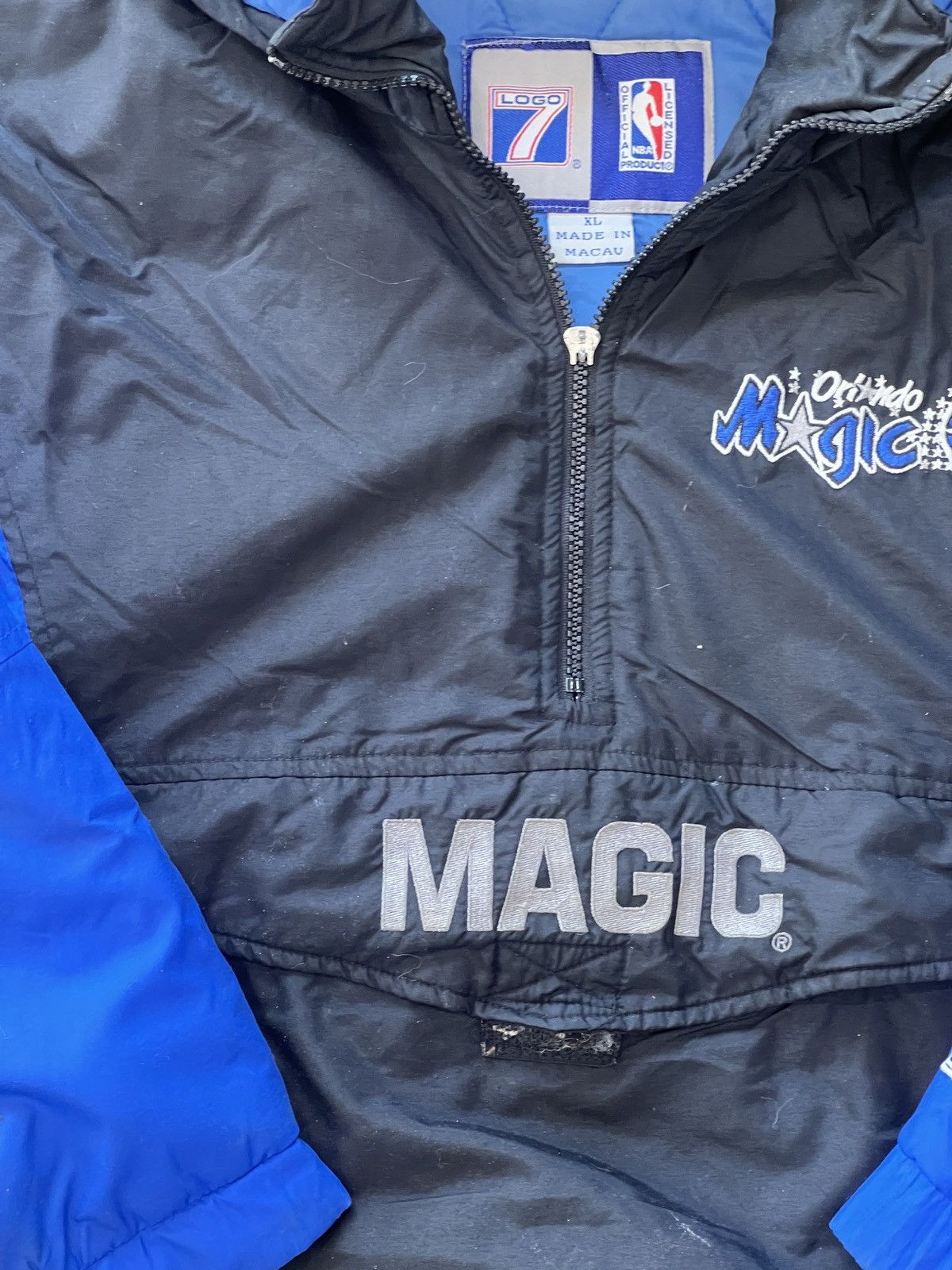 NBA × Vintage Vintage 90s Orlando Magic Logo 7 Quater Zip Up Jacket XL Size US XL / EU 56 / 4 - 6 Thumbnail