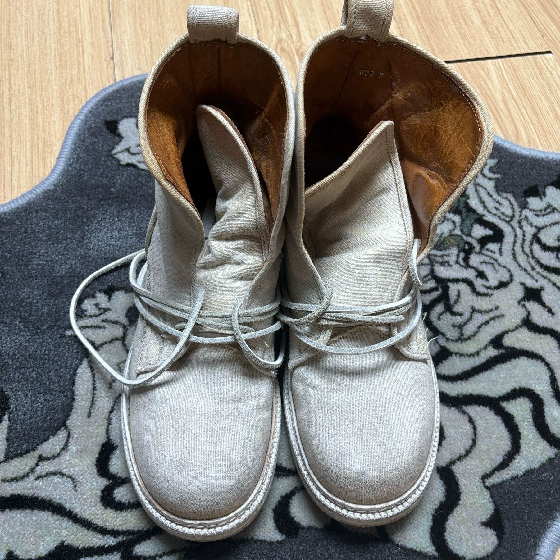 Dirk Bikkembergs Dirk Bikkembergs 90s Archive Cable Boot Canvas/Calf Leather Size US 8 / EU 41 - 1 Thumbnail