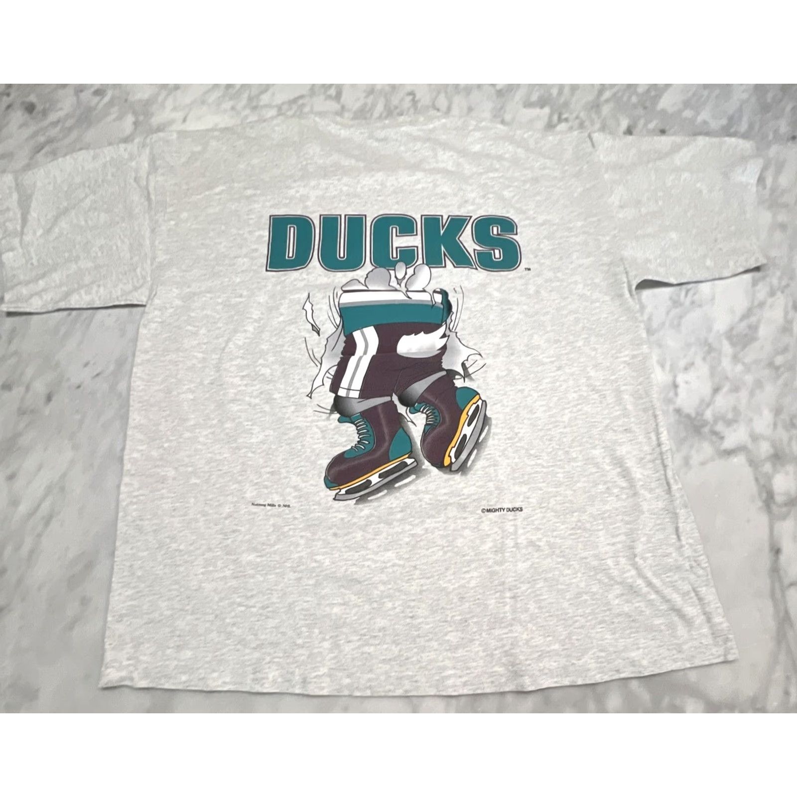 Vintage VINTAGE Mighty Ducks Shirt XL Nutmeg NHL Double Sided Single Stitch USA Mens Size US XL / EU 56 / 4 - 4 Thumbnail