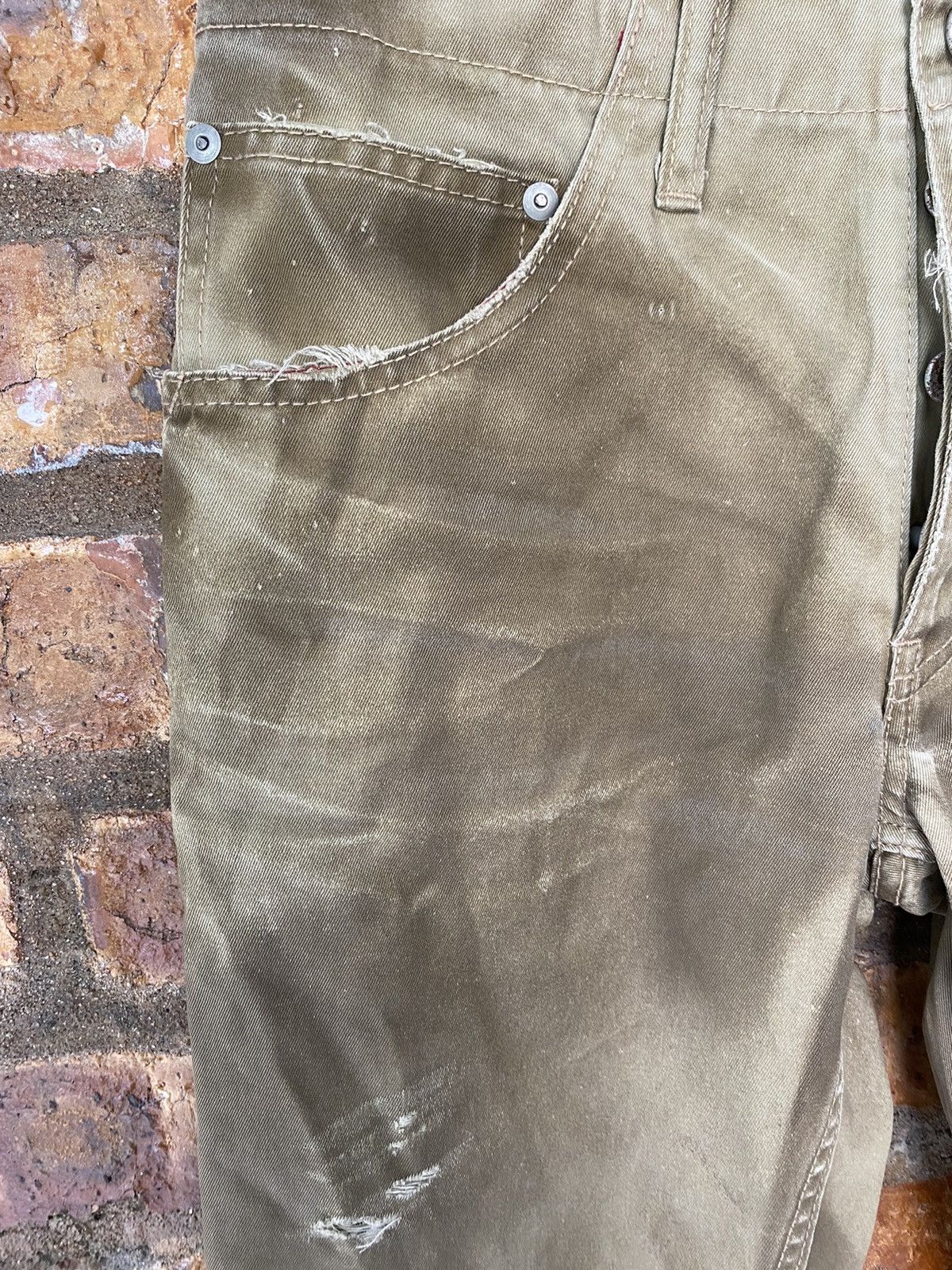 Isamu Katayama Backlash Isamu Katayama Backlash Rusty Leather trim Flare Pants Size US 29 - 10 Thumbnail
