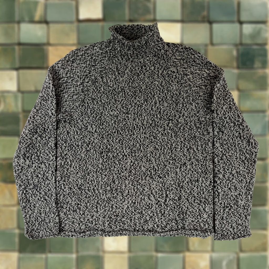 J.Crew J.CREW Sweater Roll Neck Cotton Salt Pepper Marble Black Gray Mens M Sweatshirt Pullover Black Gray Cotton Mens M Size US M / EU 48-50 / 2 - 1 Thumbnail