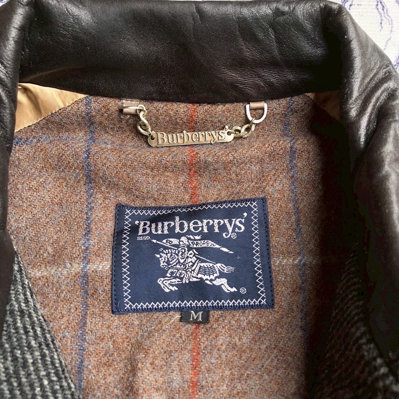 Burberry Vintage Burberrys Wool Jacket — Leather Collar Size US M / EU 48-50 / 2 - 8 Thumbnail