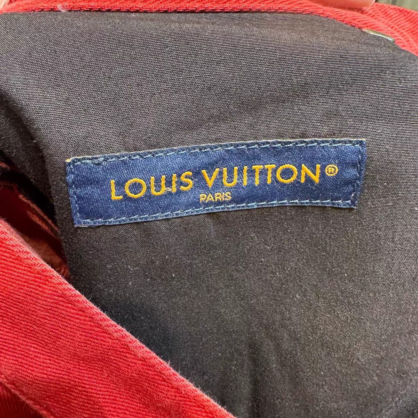 Louis Vuitton LV Monogram Red/Black Gradient Allover Denim 30 Size 30" / US 8 / IT 44 - 5 Thumbnail