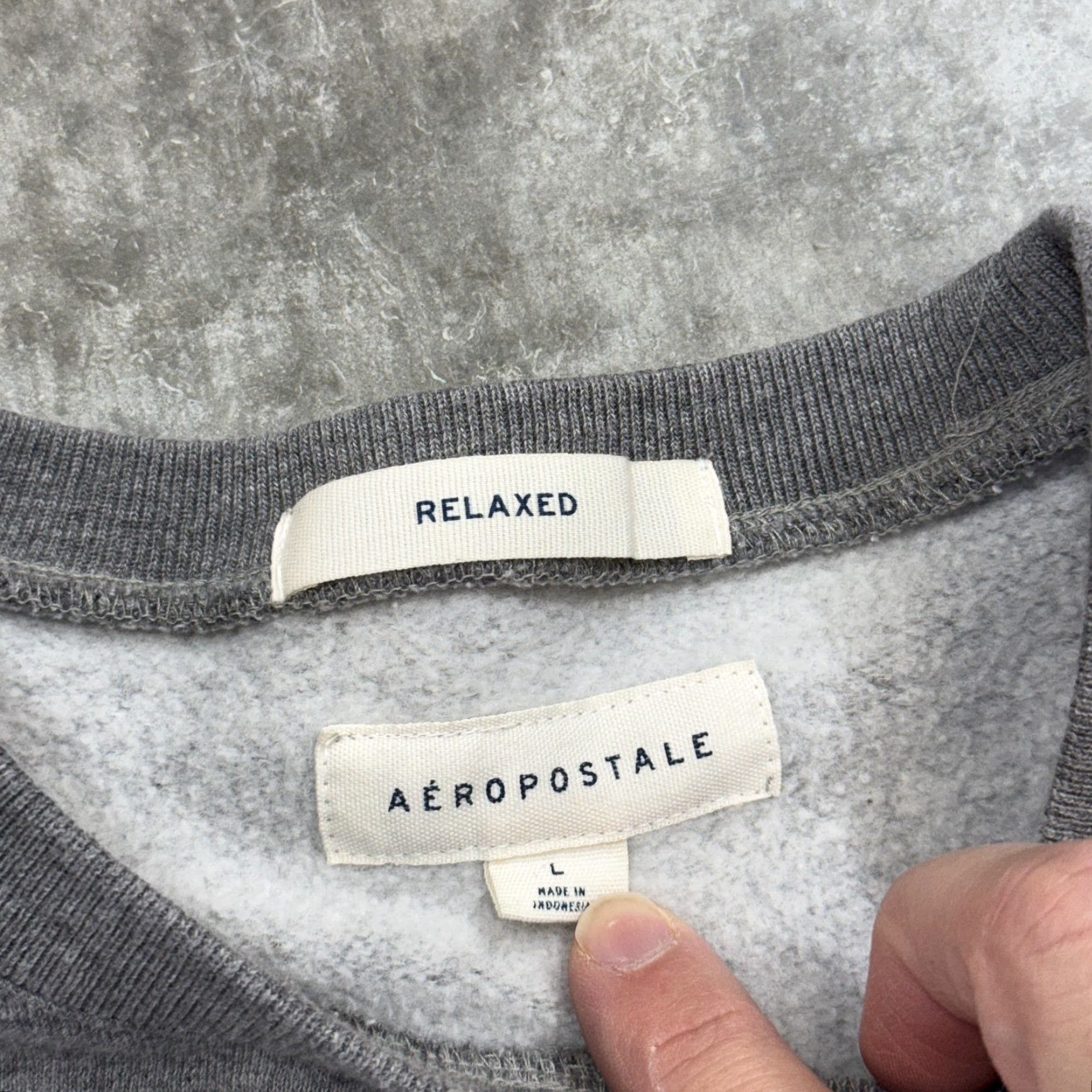 Aeropostale Aero Postale Sweatshirt Womens Large Heather Gray Relaxed Tennis Graphic Crewneck Size L / US 10 / IT 46 - 3 Thumbnail