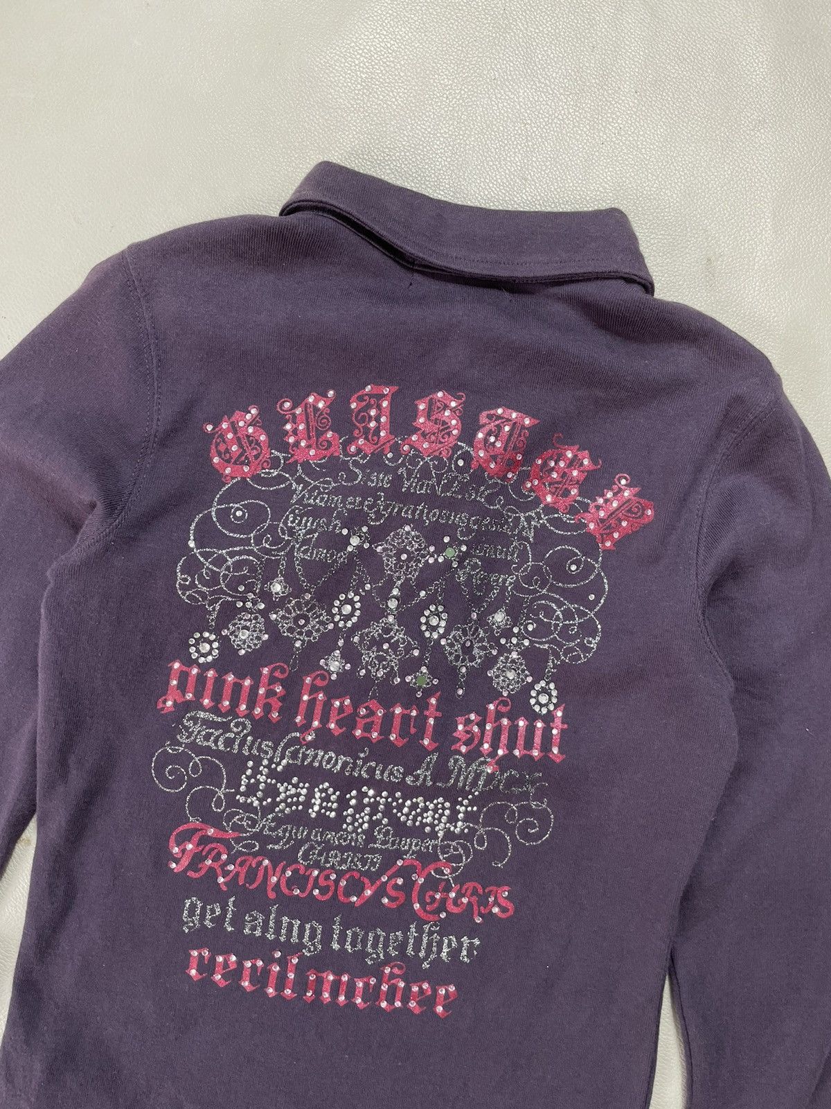 GOA Rikky & candy - Poem Polo longsleeve Half button y2k Size M / US 6-8 / IT 42-44 - 4 Thumbnail