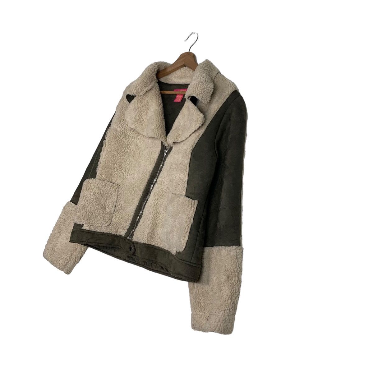 Japanese Brand CATHERINE MALAND RINO Faux Fur Asymmetrical Jacket #0082-C5 Size M / US 6-8 / IT 42-44 - 2 Thumbnail