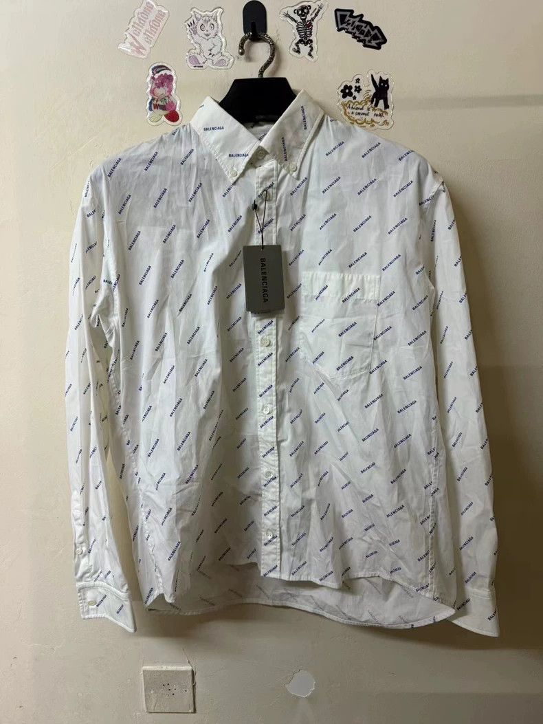 Balenciaga Balenciaga size 38 Barrage Logo Shirt Size S / US 4 / IT 40 - 1 Thumbnail