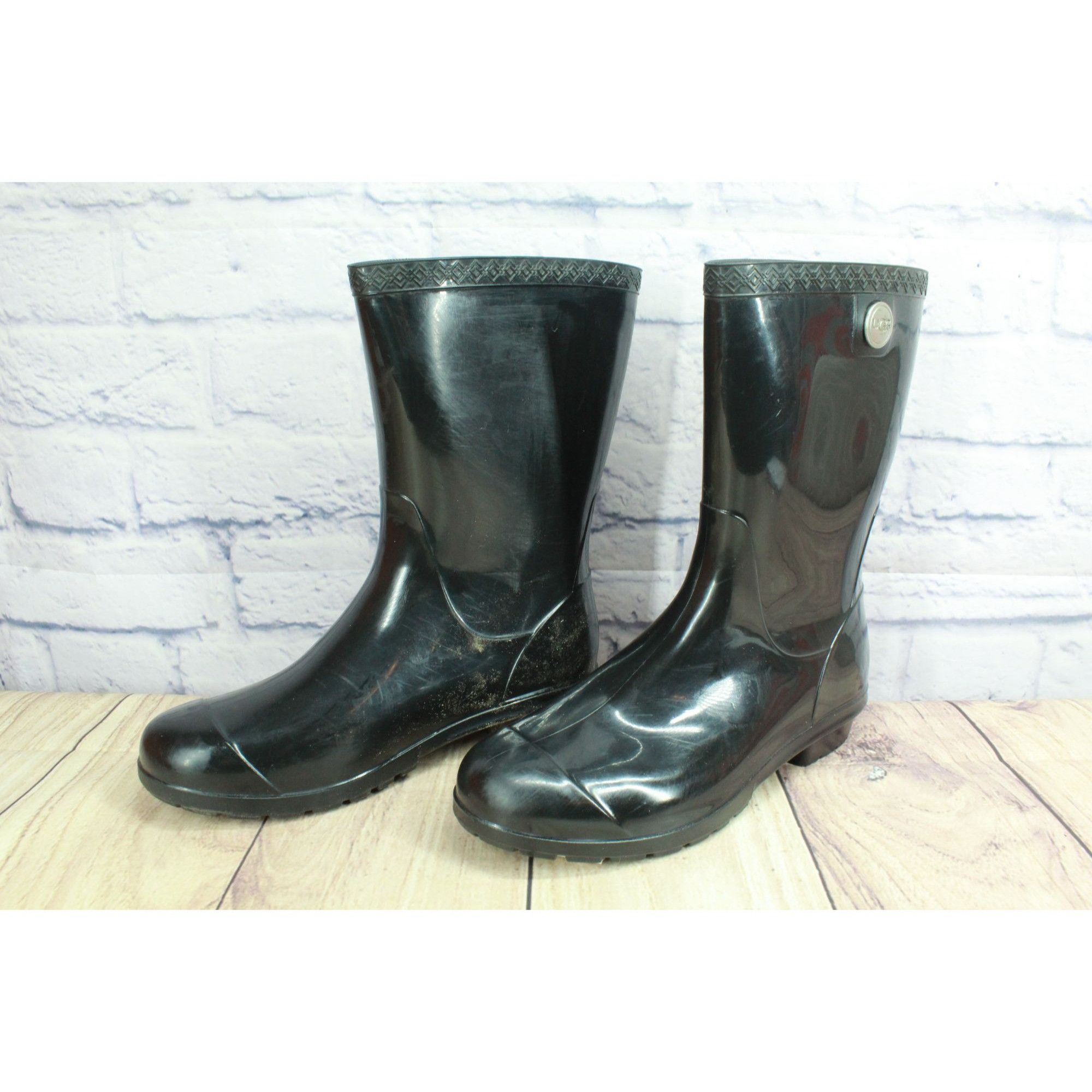 Ugg UGG Sienna Rubber Pull On Glossy Waterproof Rain Boots Size US 8 / IT 38 - 2 Thumbnail