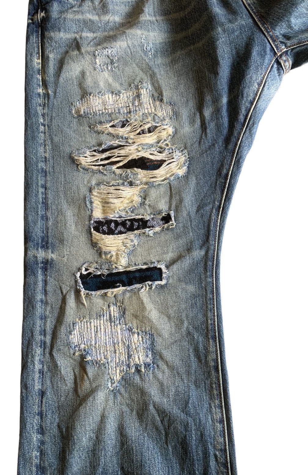 Cult Of Individuality 💥Crazy CULT of INDIVIDUALITY PATCHWORK SASIKO SELVAGE JEANS Size US 44 / EU 60 - 9 Thumbnail