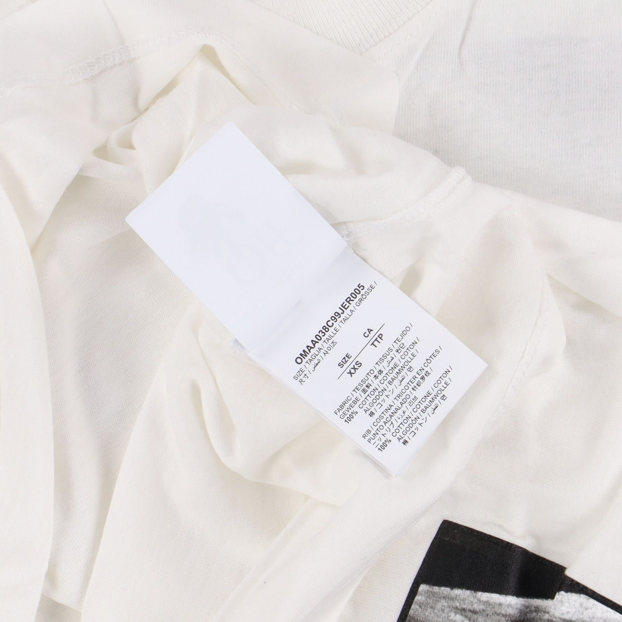 Off-White White Caravaggio Arrows Logo Oversized T-Shirt Size XXS / US 00 / IT 34 - 7 Thumbnail