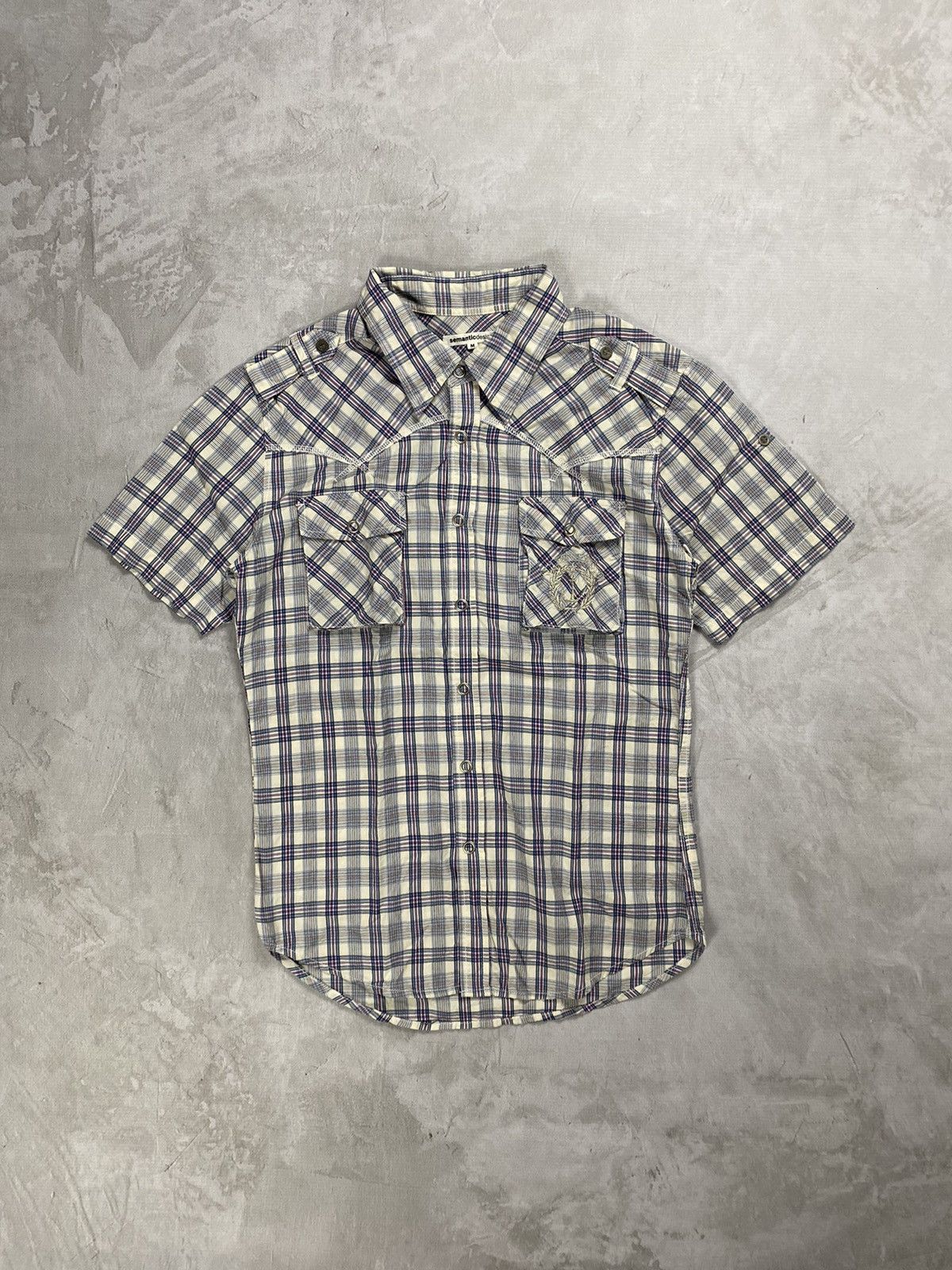 If Six Was Nine × In The Attic × semanticdesign Semantic Design Plaid Wastern Shirt Size US M / EU 48-50 / 2 - 1 Thumbnail