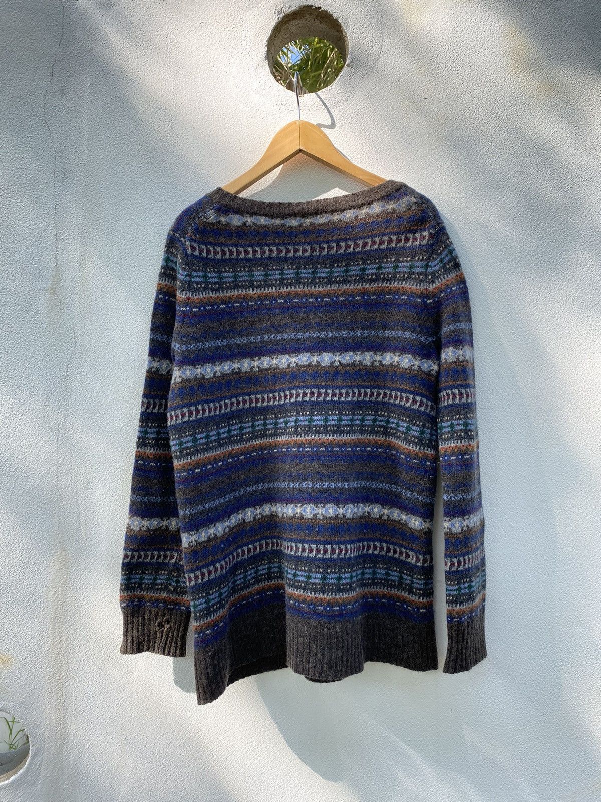 Journal Standard JOURNAL STANDARD Blue-Brown Fair Isle Wool Cardigan Size M / US 6-8 / IT 42-44 - 15 Thumbnail