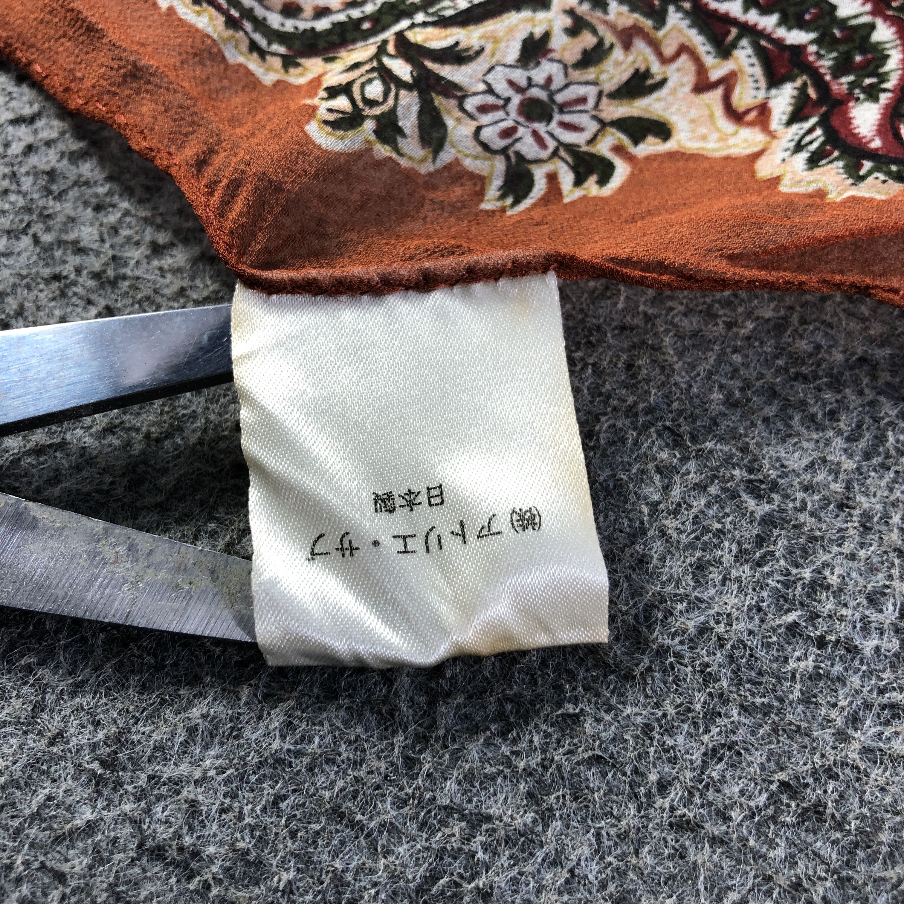 Japanese Brand Atelier Sab Floral Silk Scarf M1049 Size ONE SIZE - 6 Thumbnail