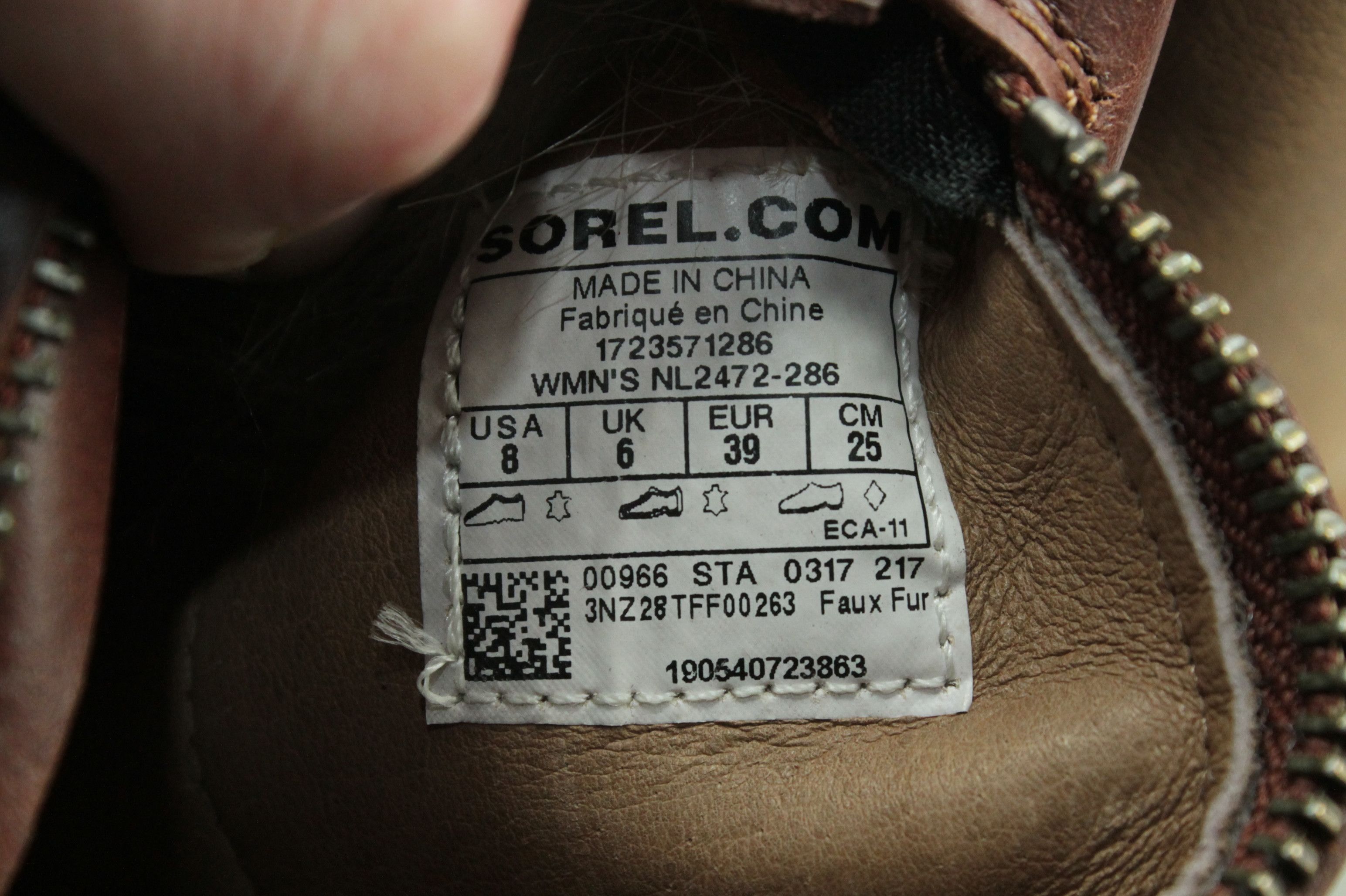 SOREL Sorel Park City Lux Brown Leather Wedge Booties Faux Fur Size US 8 / IT 38 - 16 Thumbnail