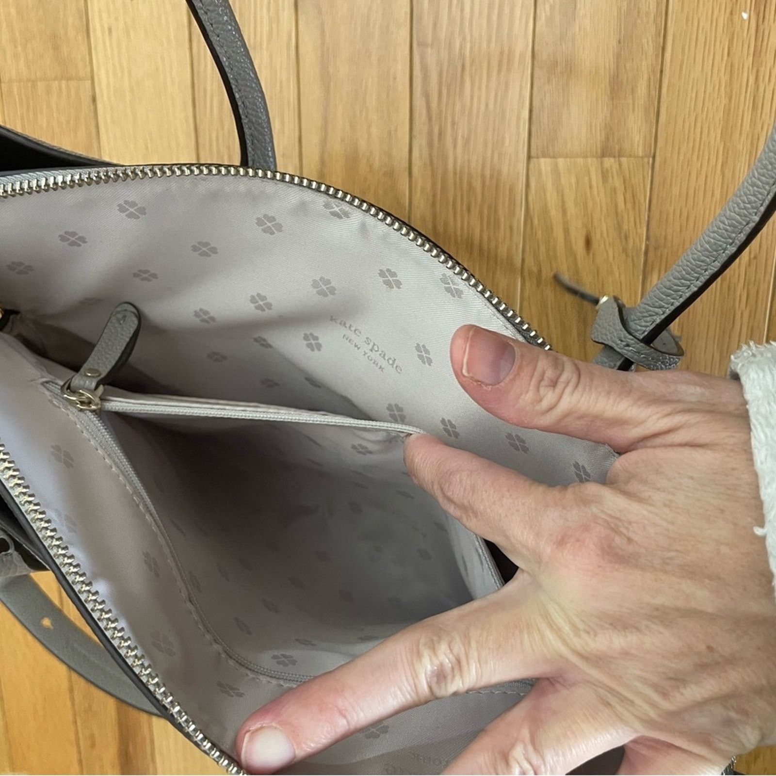 Kate Spade Kate Spade Elegant Gray Satchel Size ONE SIZE - 9 Thumbnail