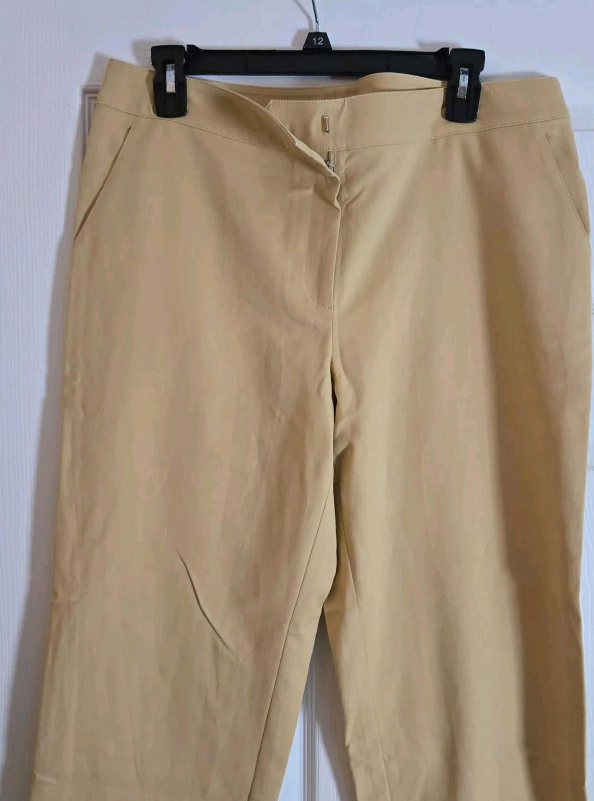 St. John St. John Beige Khaki Silk Dress Slacks Pants Size 10 Made In Size 32" / US 10 / IT 46 - 4 Thumbnail
