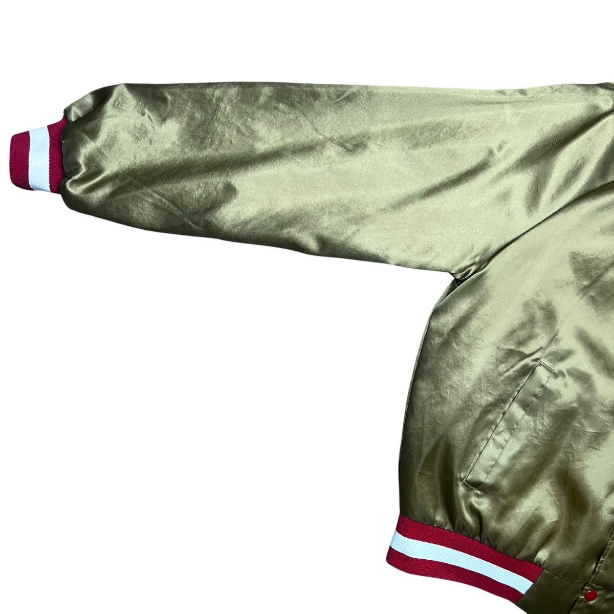 NFL San Francisco 49ers Chalk Line Plain Back Satin Jacket