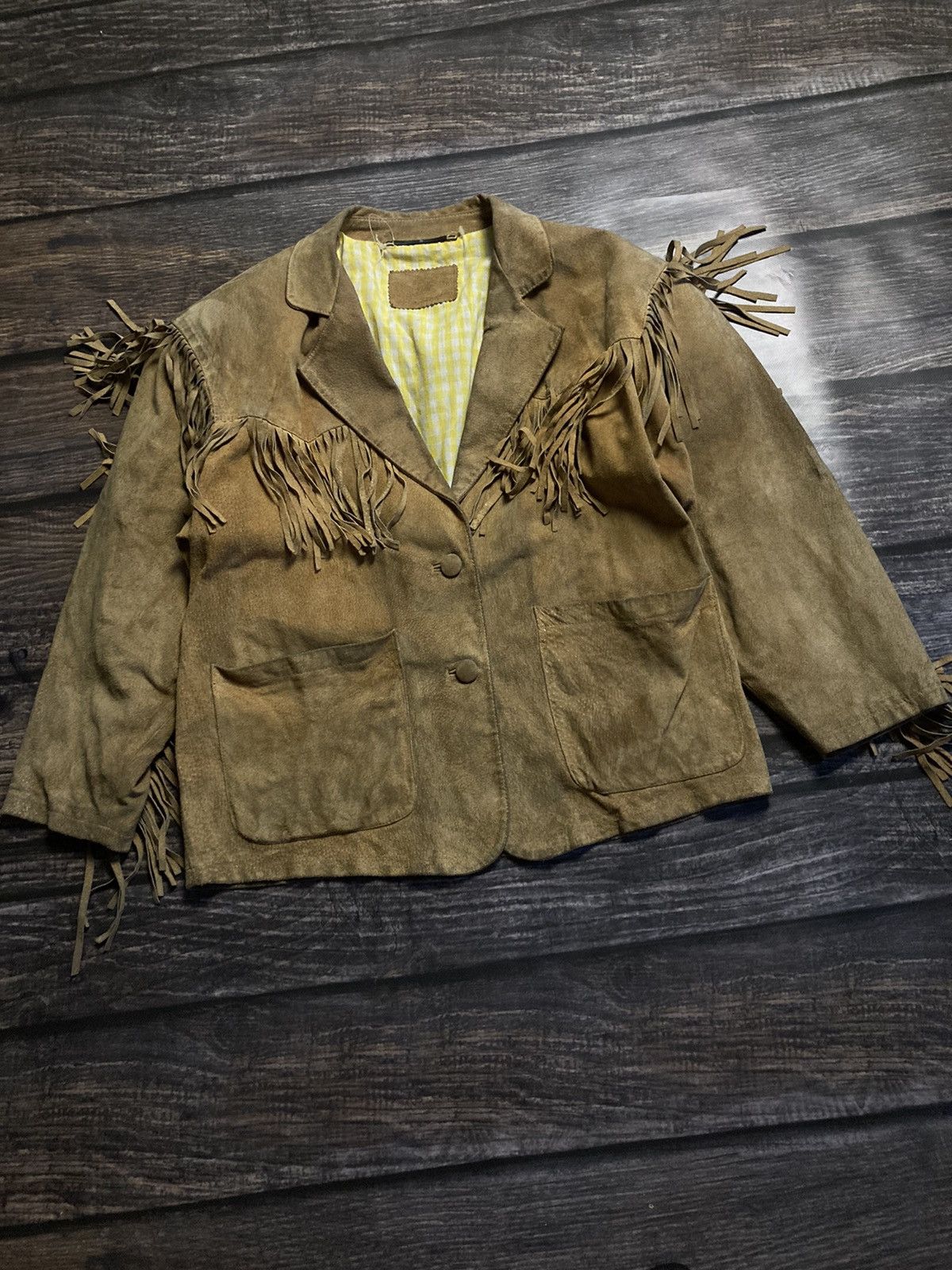 Cowboy Equipment × Vintage RARE❗️USA Cowboys leather jacket 90s Size US M / EU 48-50 / 2 - 1 Thumbnail