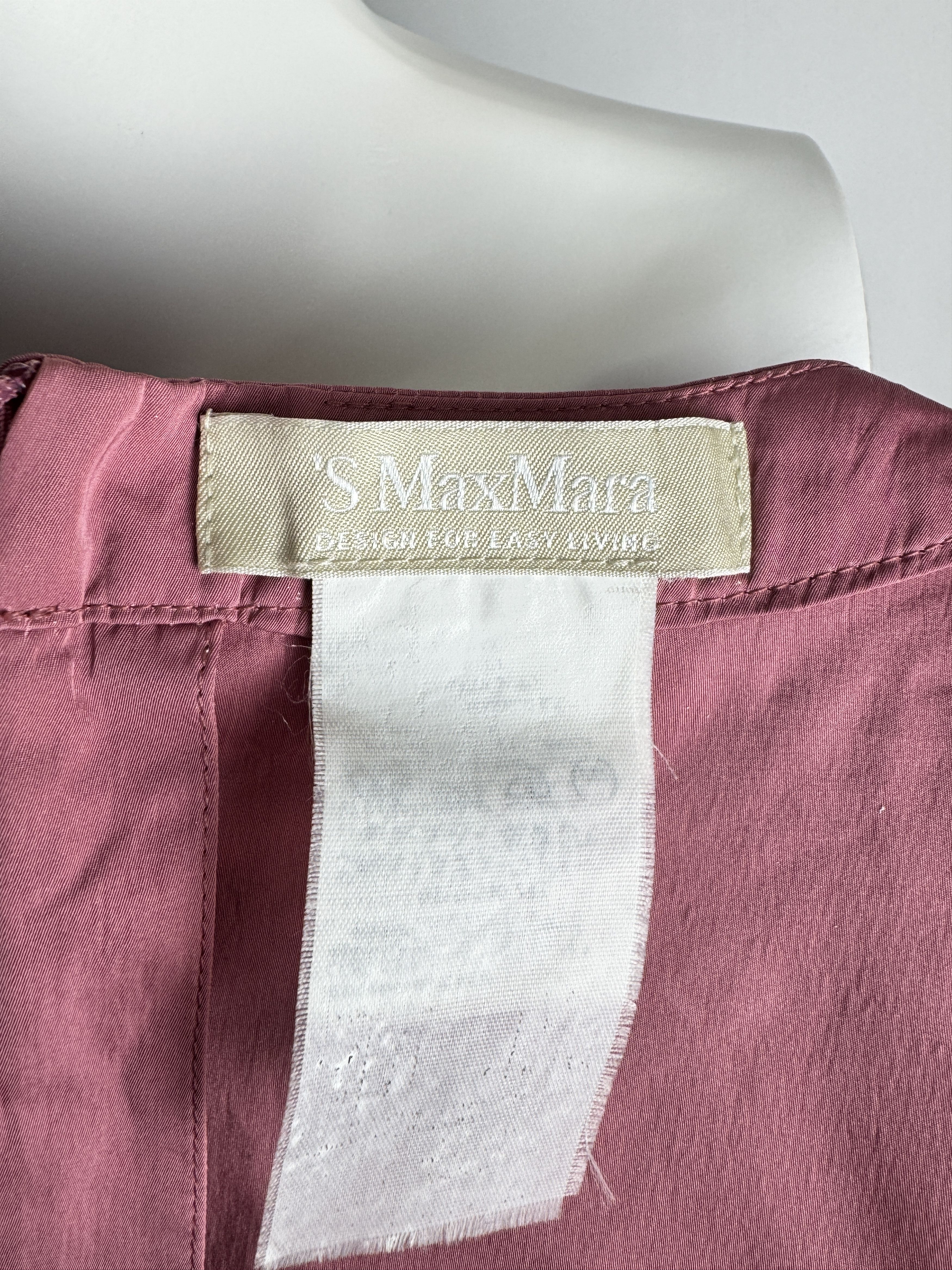 Max Mara × Weekend Max Mara 'S MAX MARA women’s pink short sleeve dress Size L / US 10 / IT 46 - 2 Thumbnail