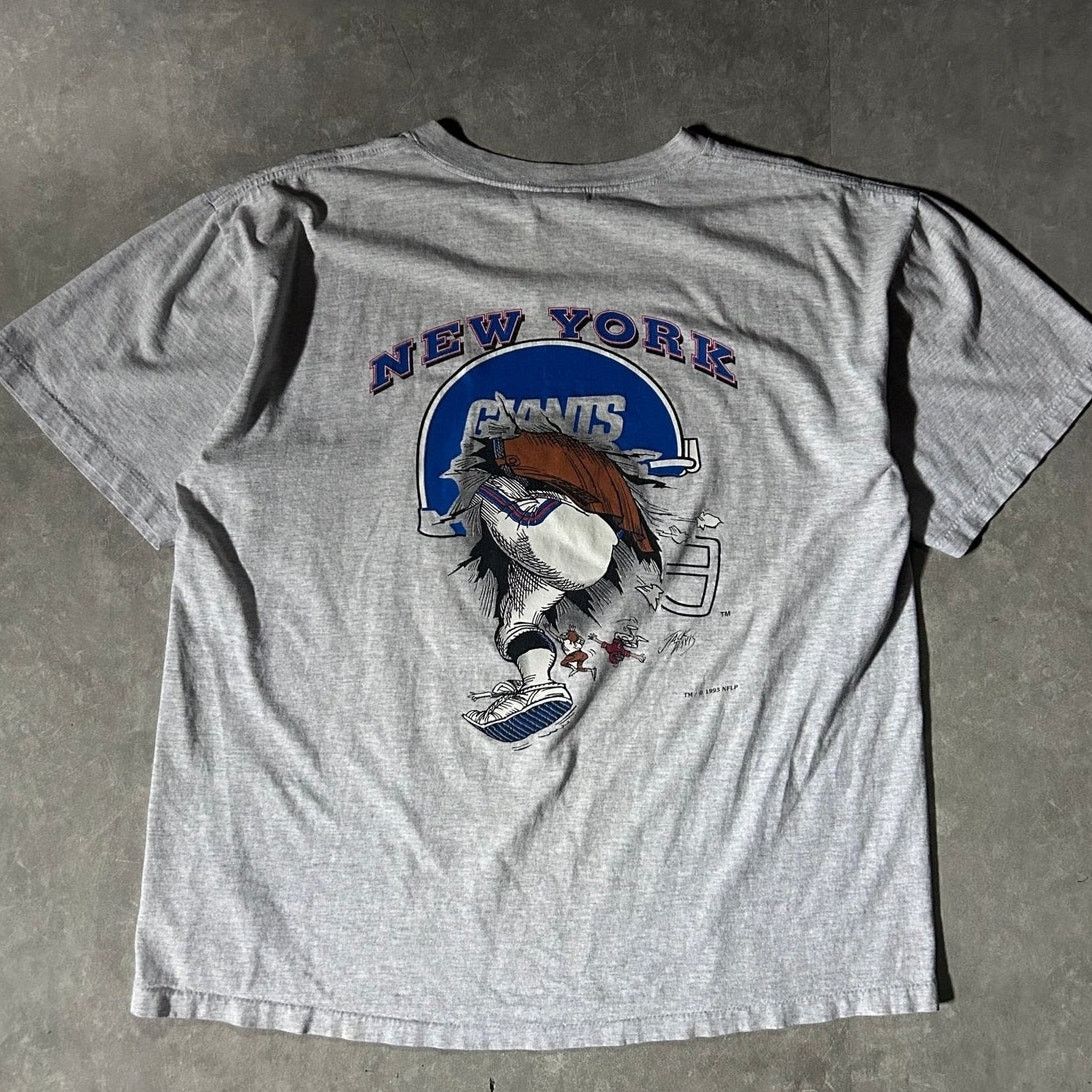 Nutmeg Vintage New York Giants Jack Davis Break Through Gray Shirt Size US XL / EU 56 / 4 - 4 Thumbnail
