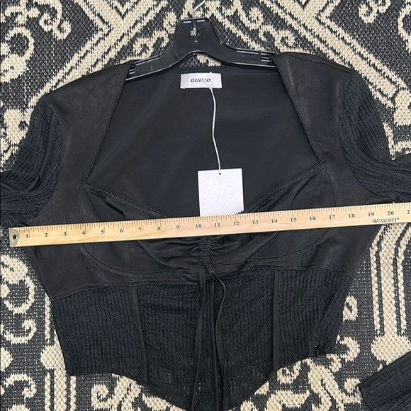 Guizio NEW SSENSE GUIZIO Swirl Archangel Top in Black Top XXL Size XXL / US 16-18 / IT 52-54 - 14 Thumbnail