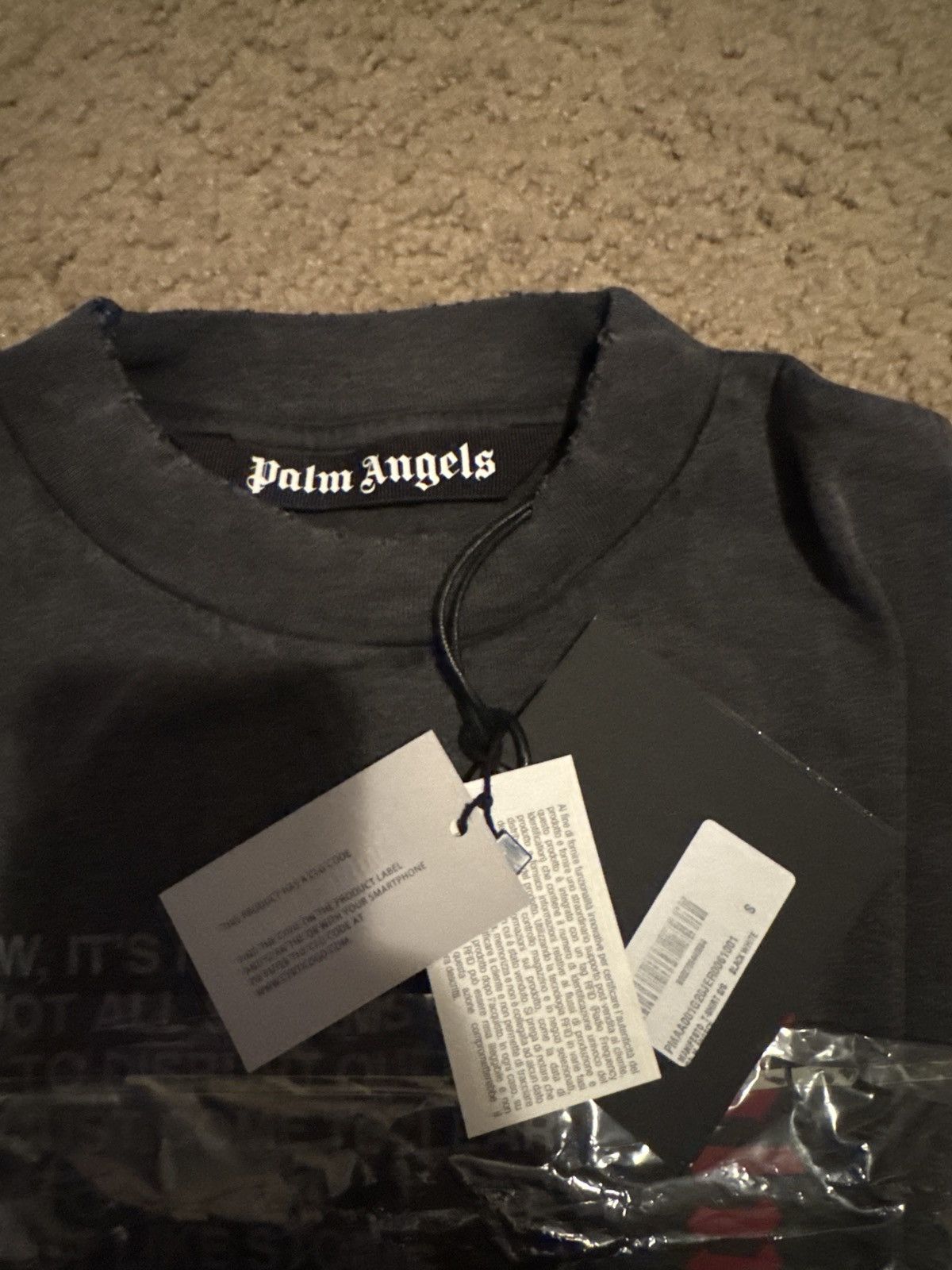 Palm Angels Palm Angels Washed Logo T-shirt Size US S / EU 44-46 / 1 - 10 Thumbnail