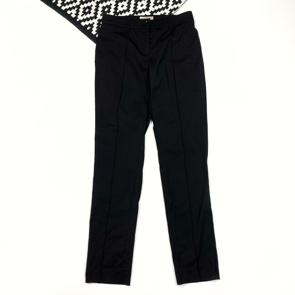 Burberry × Designer Burberry London Wool Black Dress Pants High Rise Woman Size 27" / US 4 / IT 40 - 1 Thumbnail