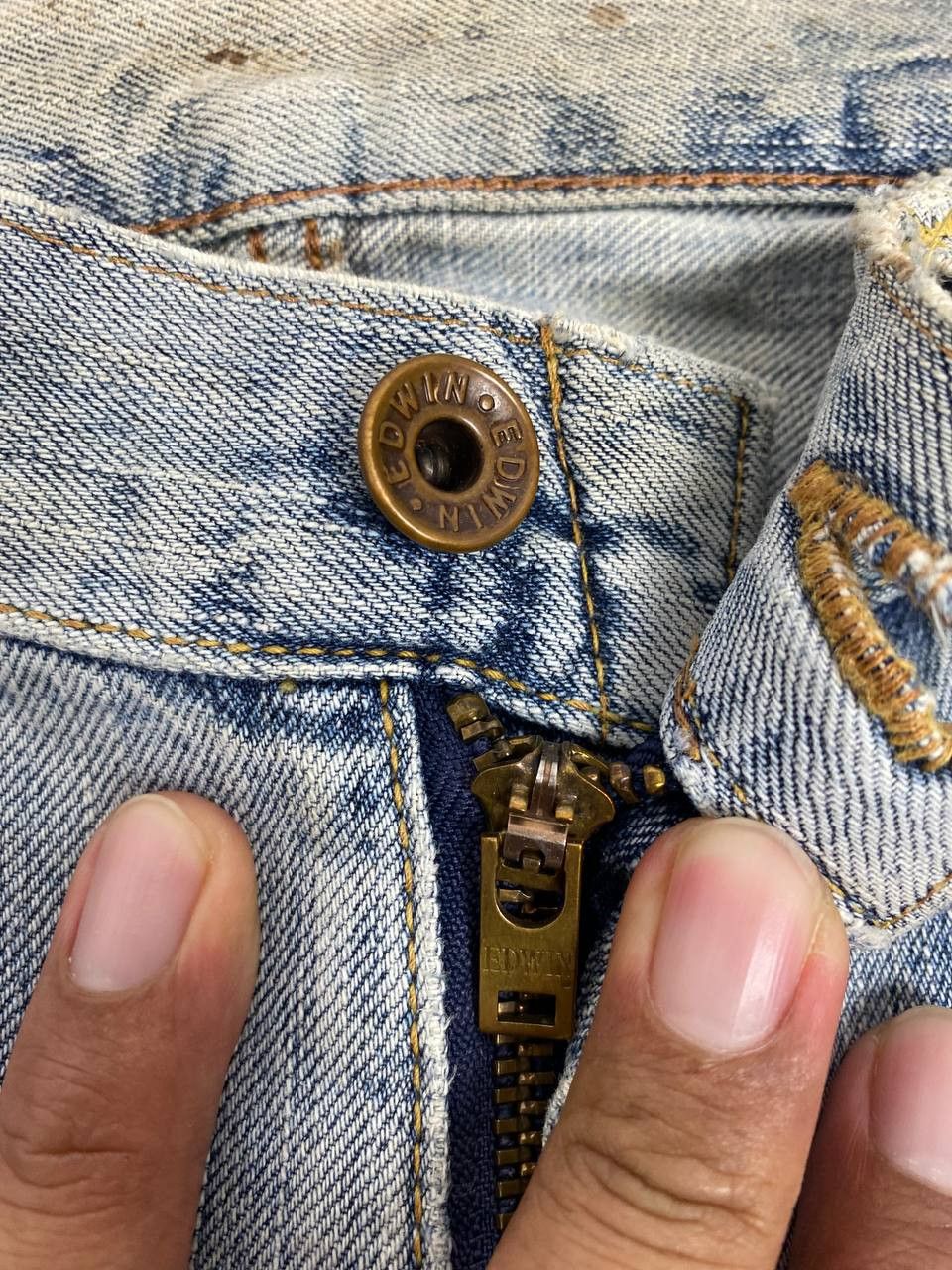 Edwin vintage edwin 505zx selvedge distressed denim Size US 34 / EU 50 - 17 Thumbnail