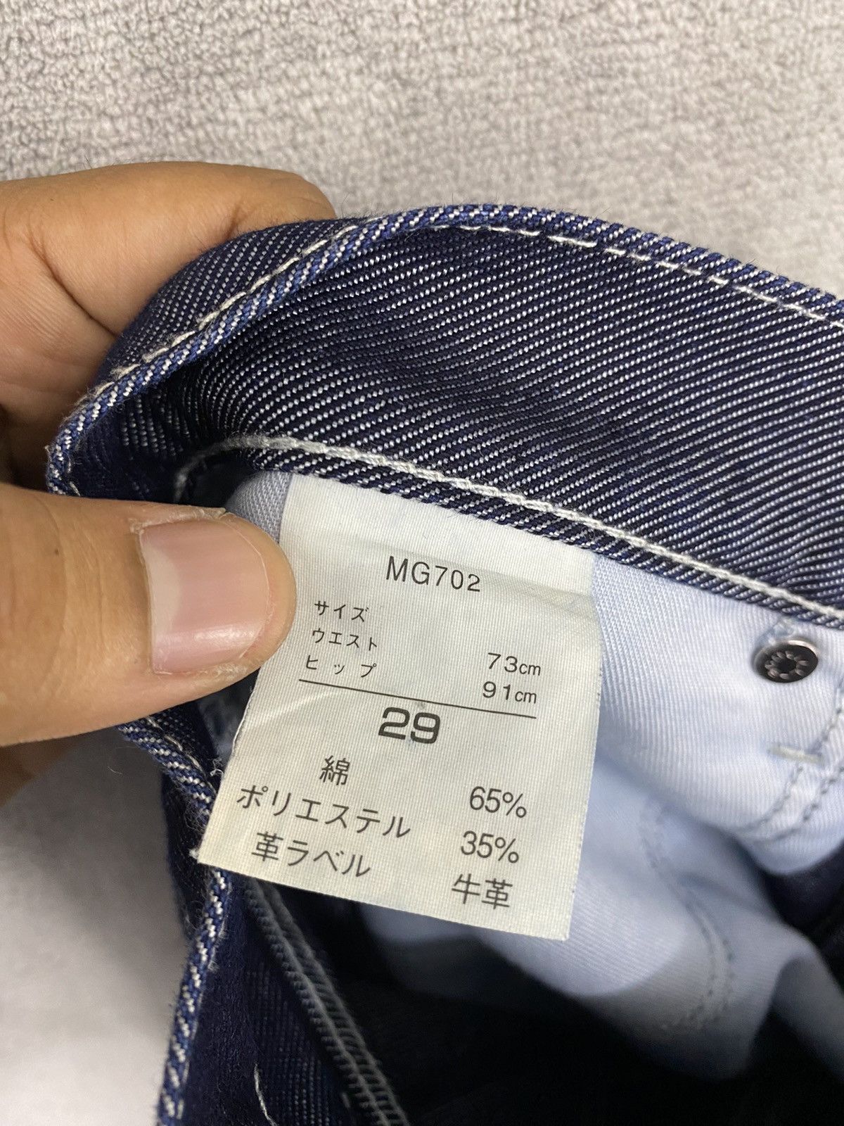 Japanese Brand × Wrangler 💥 Wrangler Blue Denim Rare Design Size US 29 - 13 Thumbnail