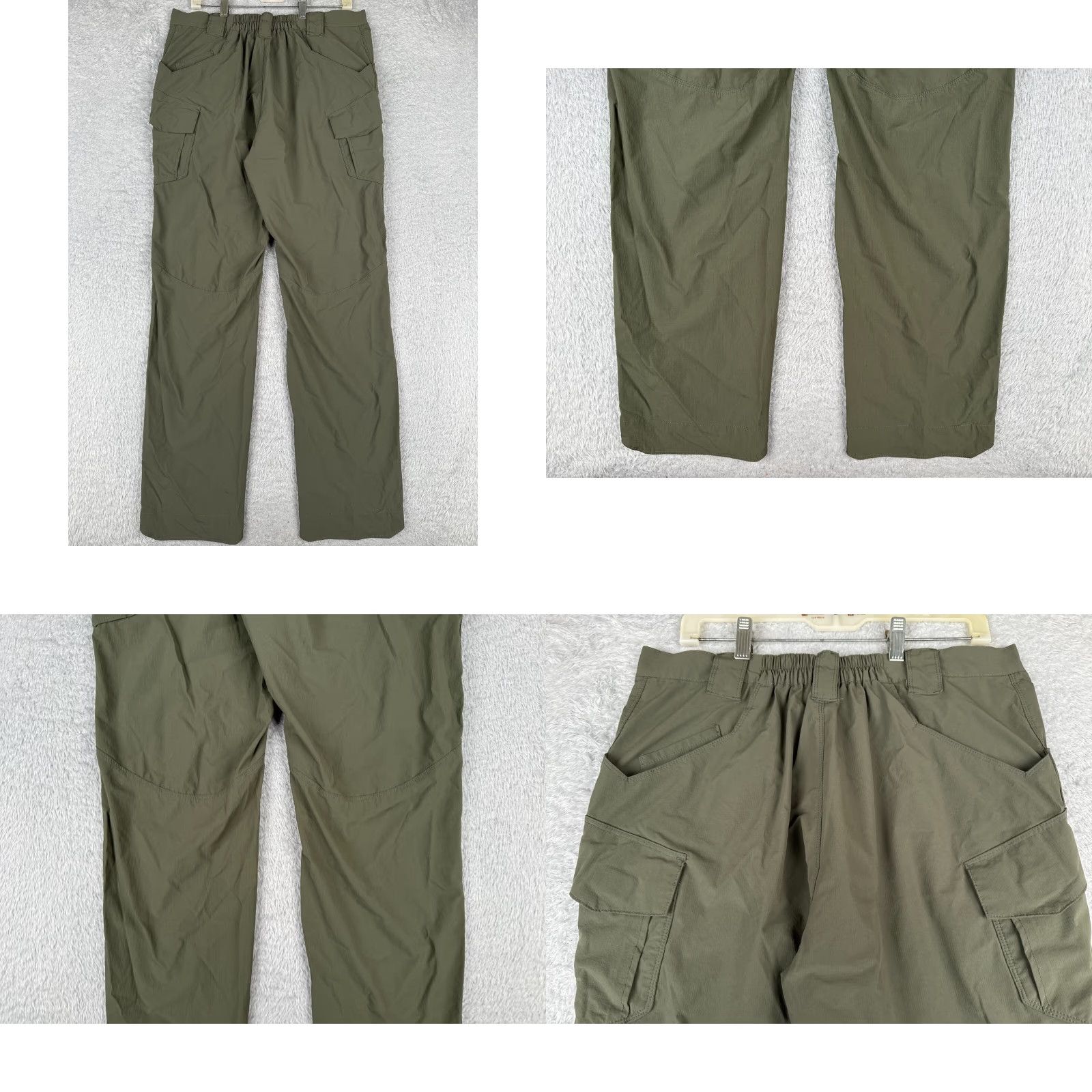 Vintage Tactical Pants Men 33 Green Straight Leg Nylon Rip Stop Cargo Pockets Hiking 33x31 Pants Size US 33 - 9 Thumbnail