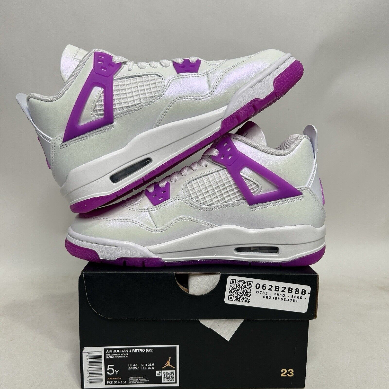 Nike Nike Shoes Air Jordan 4 Retro GS “Hyper Violet/Pink” 2024 Size US 6.5 / IT 36.5 - 3 Thumbnail