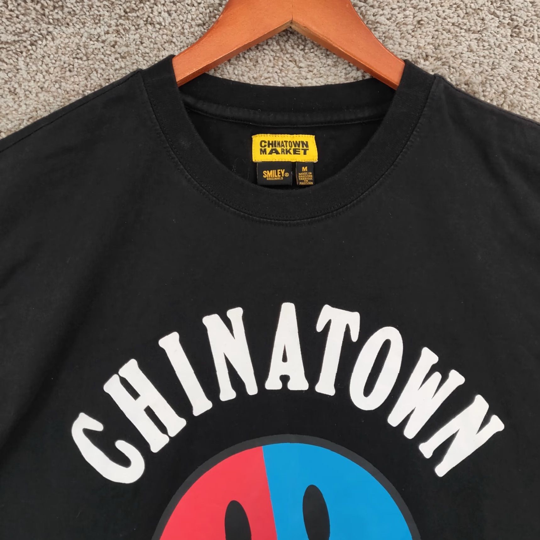 Vintage Chinatown Market X Smiley Shirt Mens Medium Black UO Exclusive Quarters Size US M / EU 48-50 / 2 - 2 Thumbnail