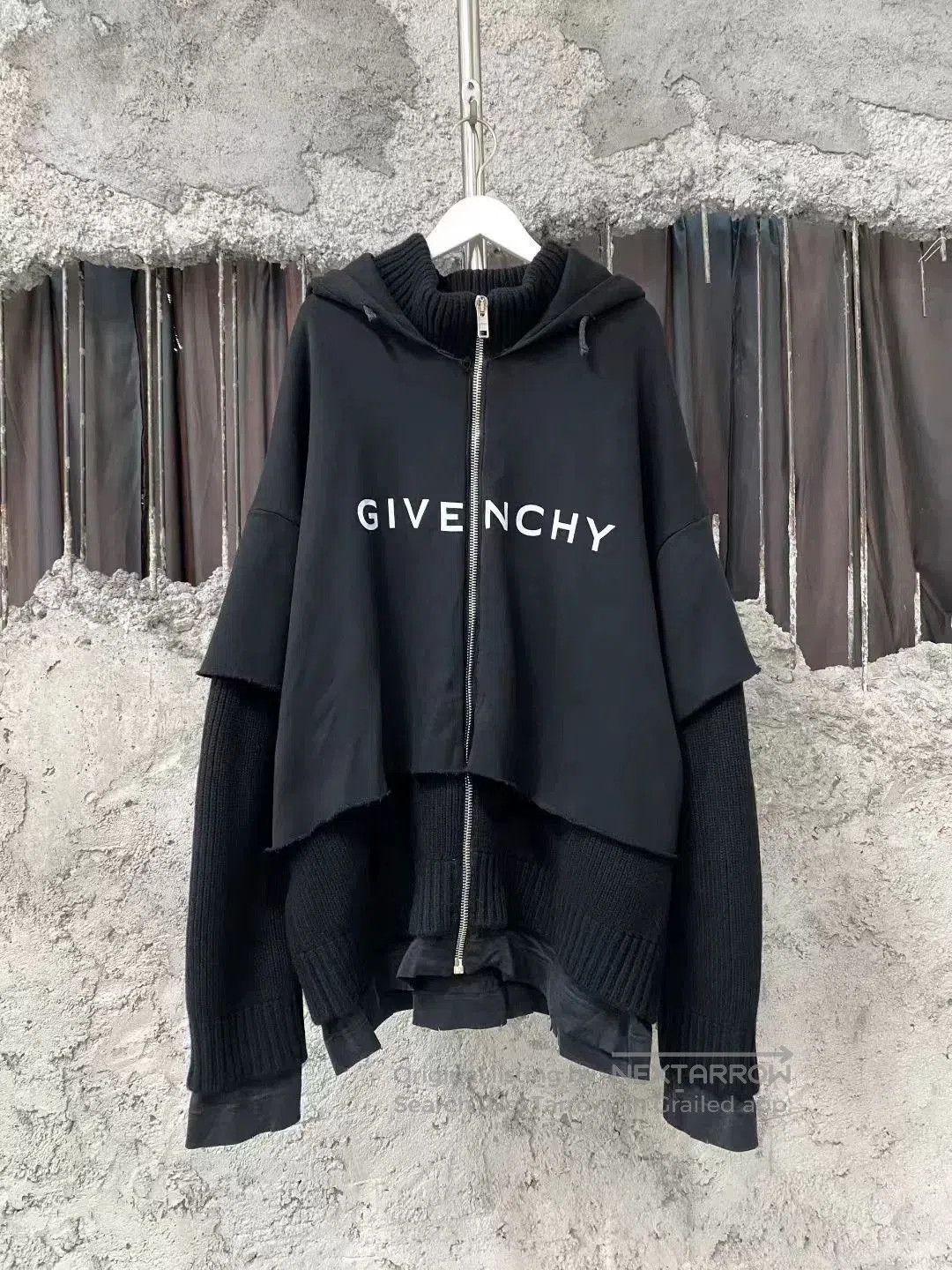 givenchy black zip hoodie sweatshirt.