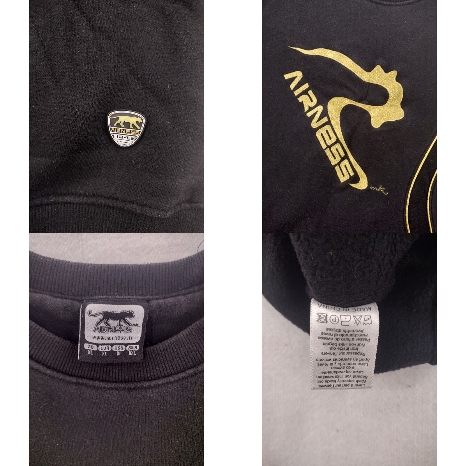 Vintage Airness Sport Sweater Mens Extra Large XL Metallic Trim Size US XL / EU 56 / 4 - 2 Thumbnail