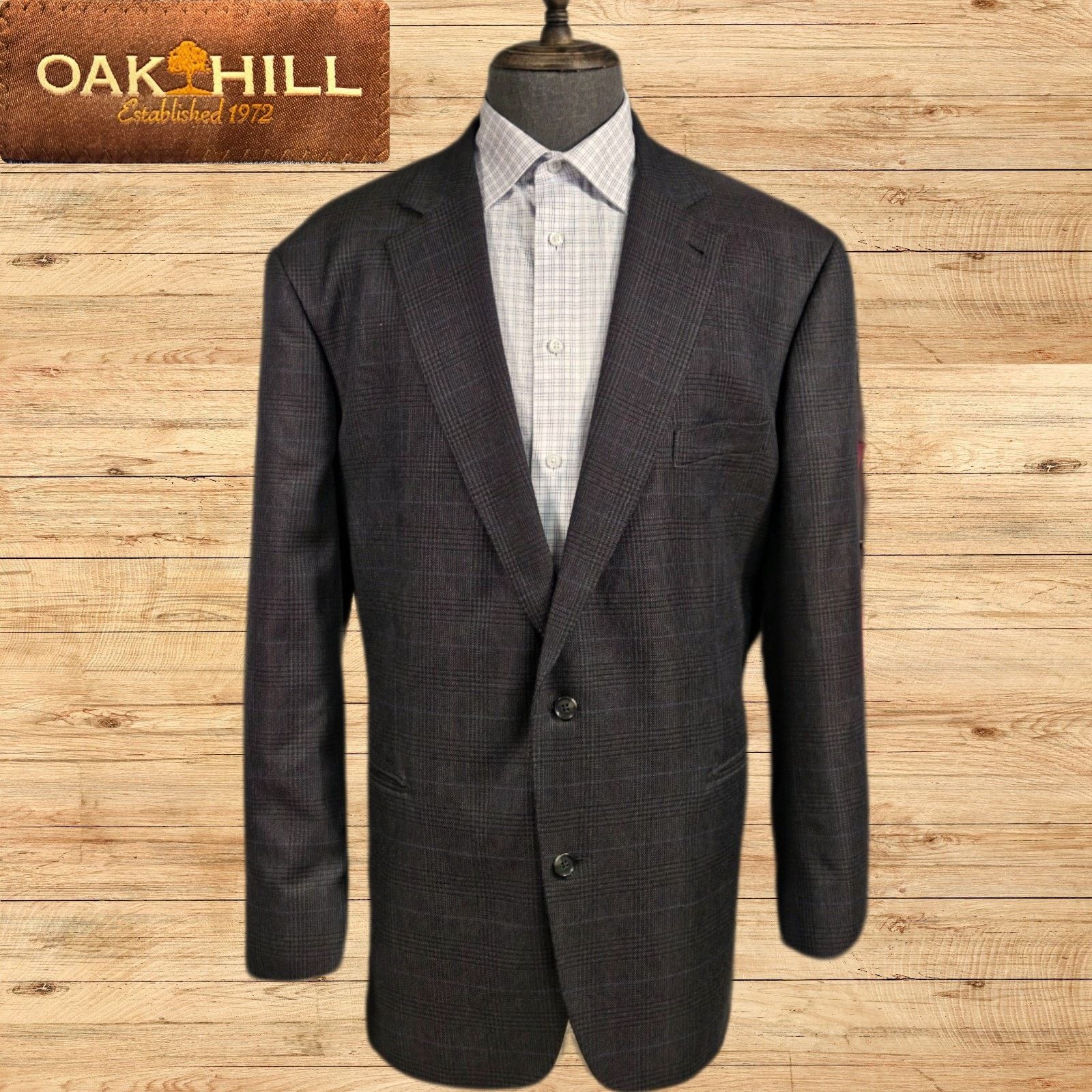 Other Oak Hill Sport Coat Mens 2XL 50R/52R Two Button Glenn Plaid Size 50R - 1 Thumbnail