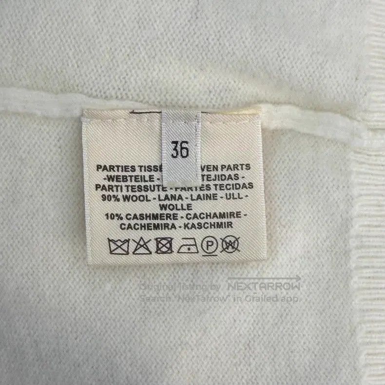 Hermes Hermes White Silver Buckle Cashmere Cardigan Size XS / US 0-2 / IT 36-38 - 6 Thumbnail