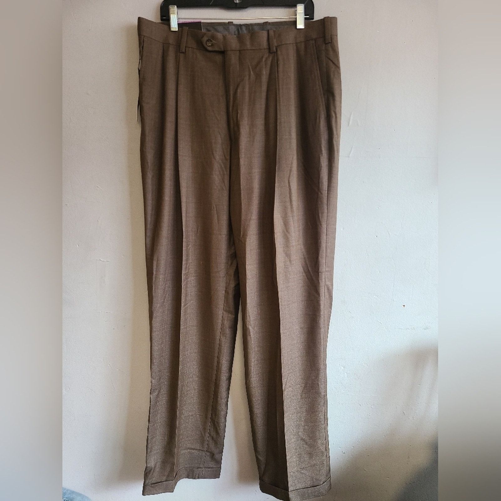 Other NEW men's 38" x34" olive green brown classic dressy pants Size US 38 / EU 54 - 1 Thumbnail
