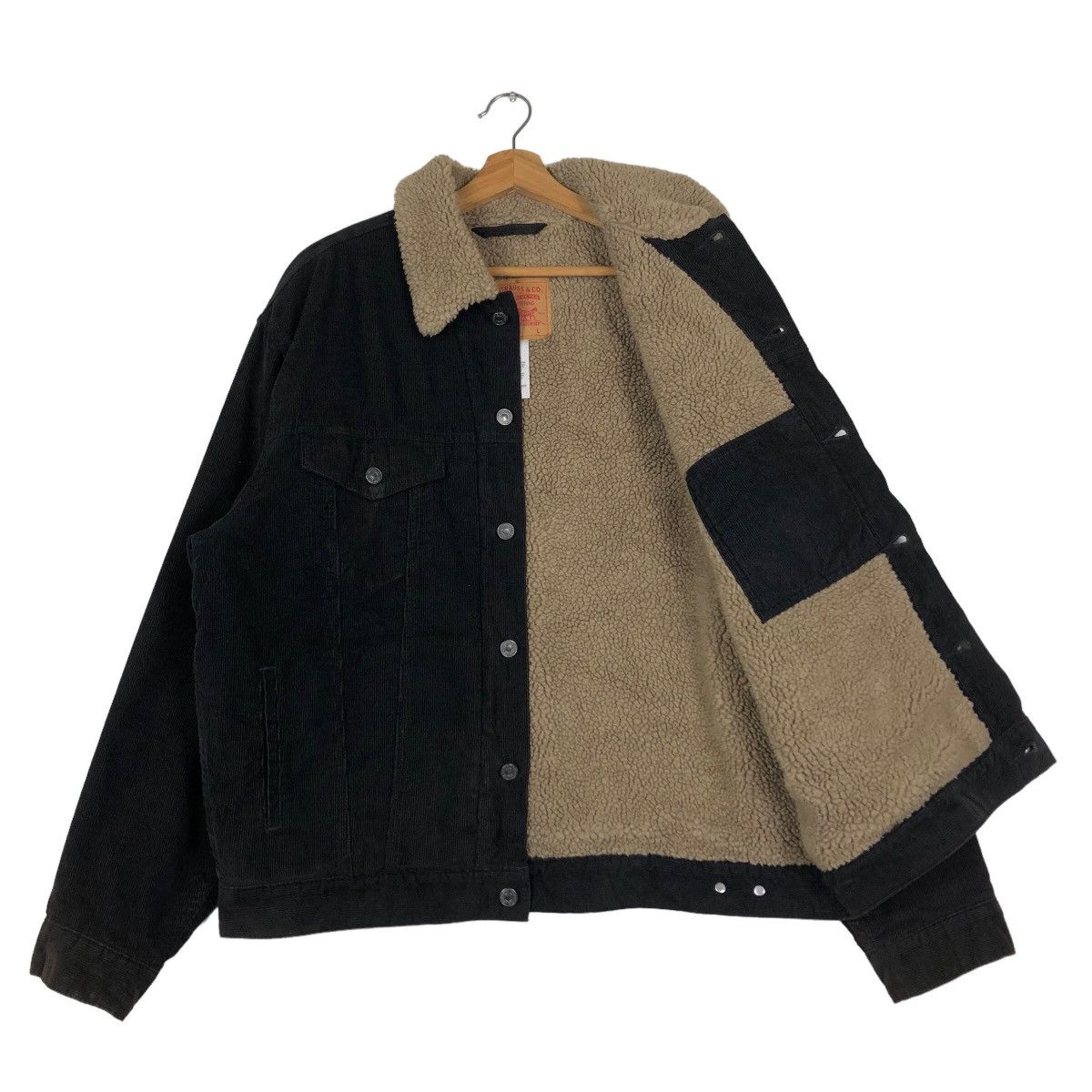 Levi's 🔥Vintage Trucker Corduroy Biker Jacket Levi’s Shearling Fur Size US L / EU 52-54 / 3 - 11 Thumbnail