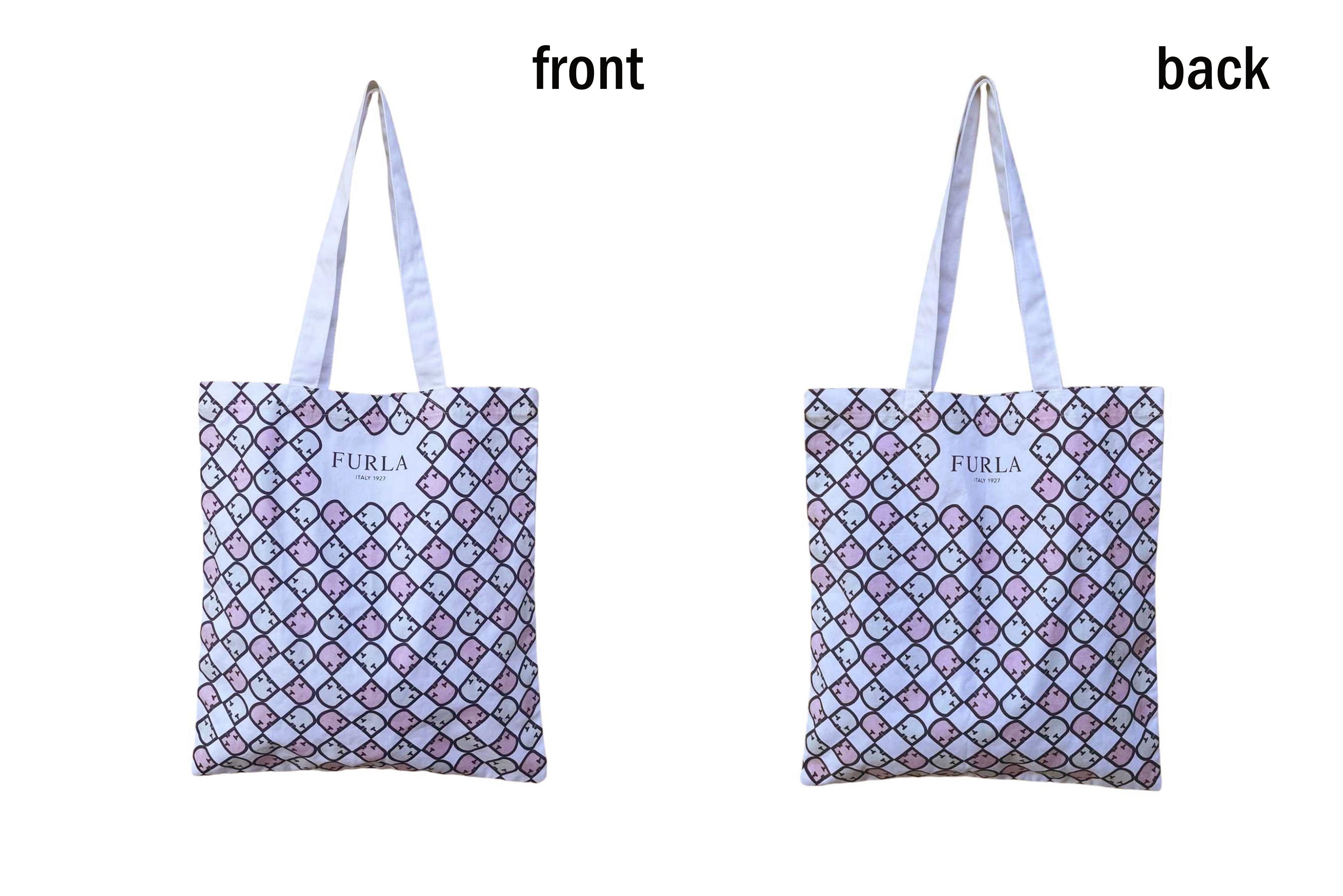 Furla FURLA Large cotton tote bag // shoulder bag in pastel color Size ONE SIZE - 2 Thumbnail