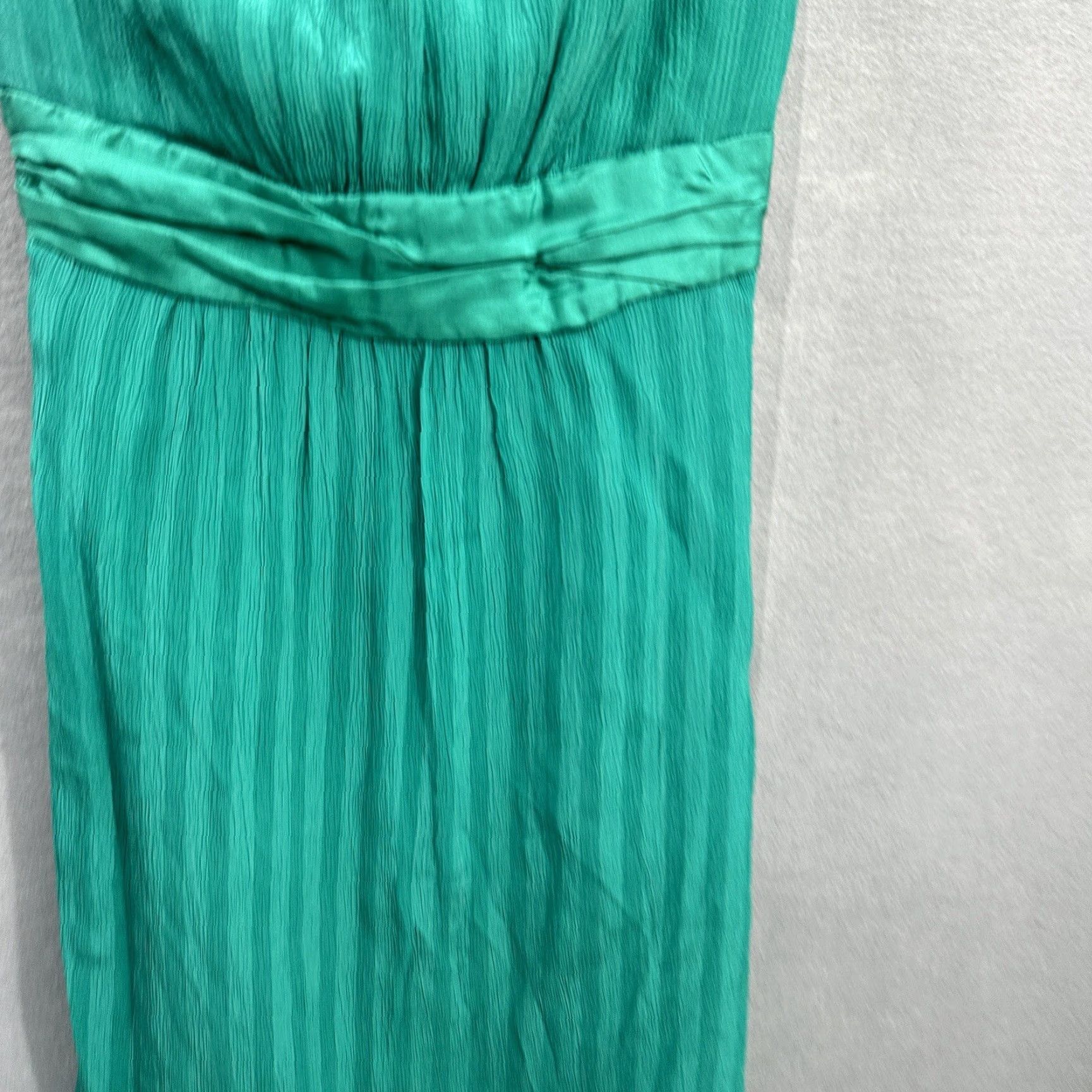 Anthropologie VINTAGE Anthropologie Moulinette Soeurs Dress Womens 2 Green Silk Strapless Mini 2 Green Bohemian Floral Ladies Dress 90s Designer Womens Size XS / US 0-2 / IT 36-38 - 5 Thumbnail