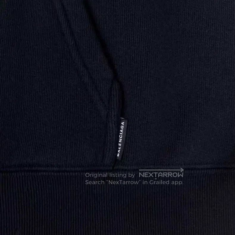 Balenciaga Balenciaga Black back anti-war logo small letter logo hood Size US S / EU 44-46 / 1 - 4 Thumbnail