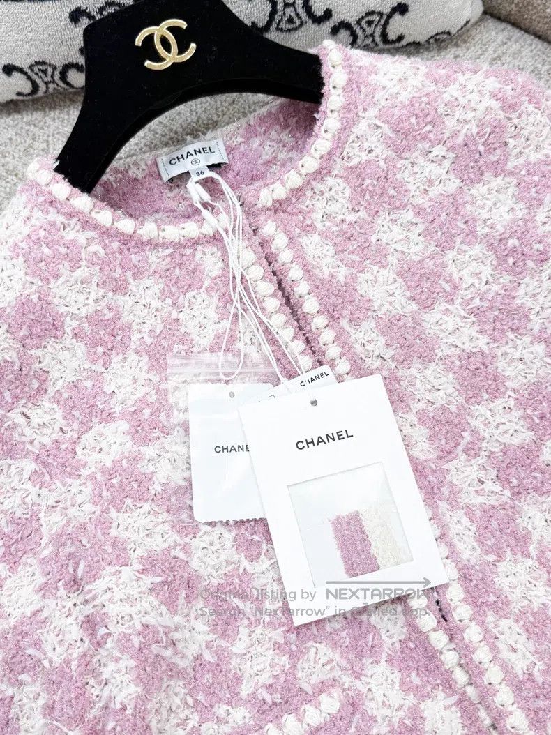 Chanel Chanel Checkerboard fine flash diamond buckle yarn woven l Size XS / US 0-2 / IT 36-38 - 5 Thumbnail