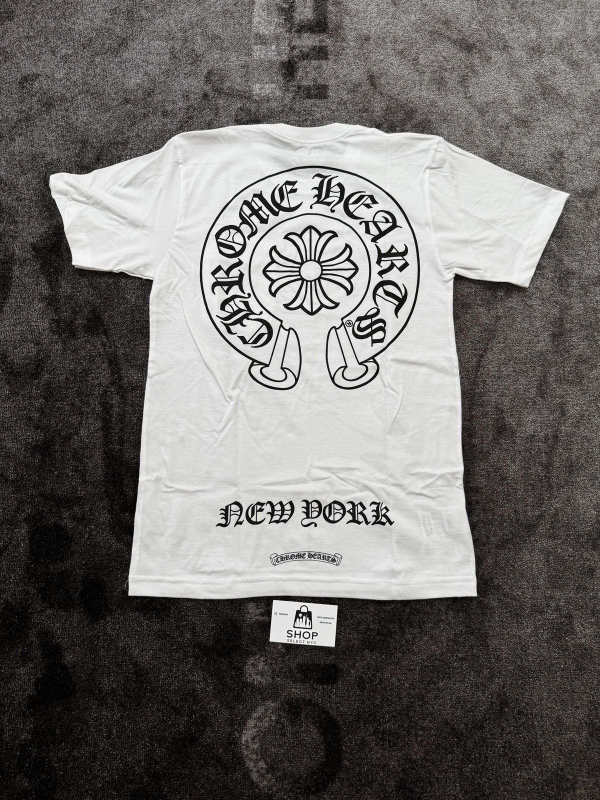 Chrome Hearts BRAND NEW CHROME HEARTS NEW YORK WHITE HORSESHOE T-SHIRT Size US M / EU 48-50 / 2 - 1 Thumbnail