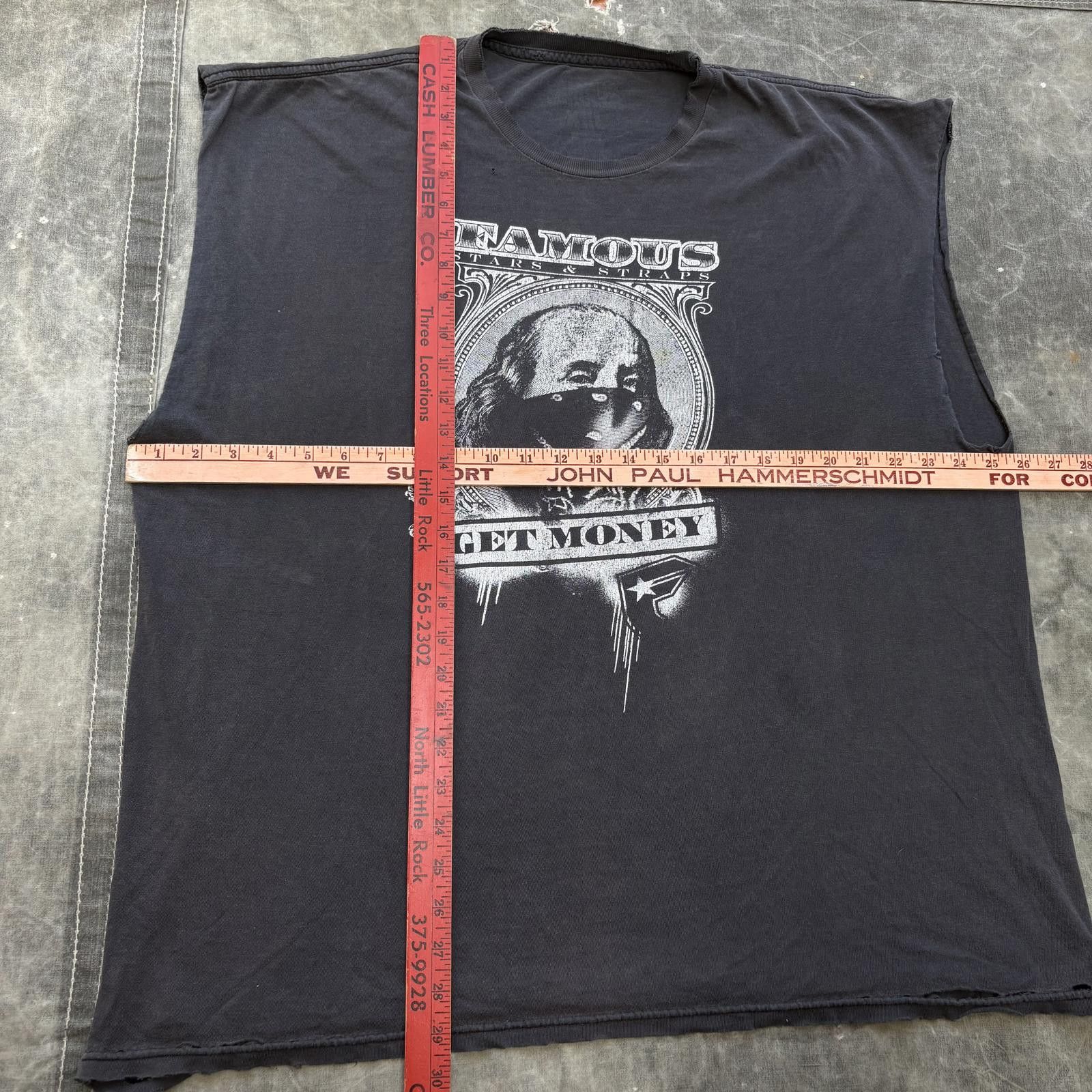 Famous Stars And Straps Vintage Y2K Distressed Famous Stars & Straps Cut Off Shirt Size US XXL / EU 58 / 5 - 5 Thumbnail