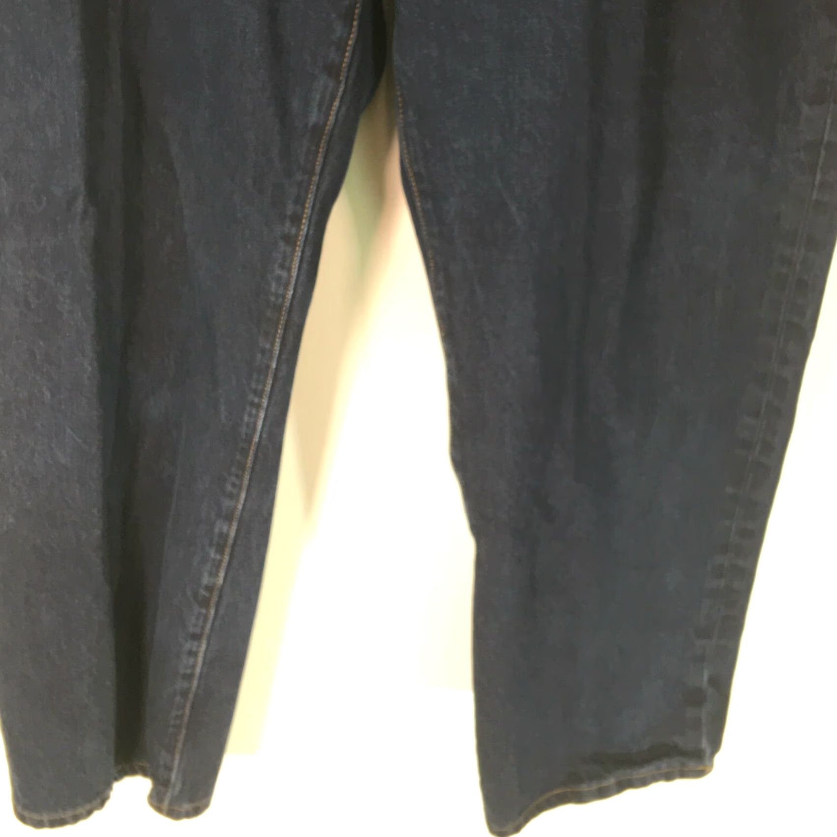 Lands' End Lands' End Men's High Rise Blue Denim Jeans, Size 42, Traditional Fit, Straight Leg, Regular Length, Casual Style Size US 42 / EU 58 - 5 Thumbnail