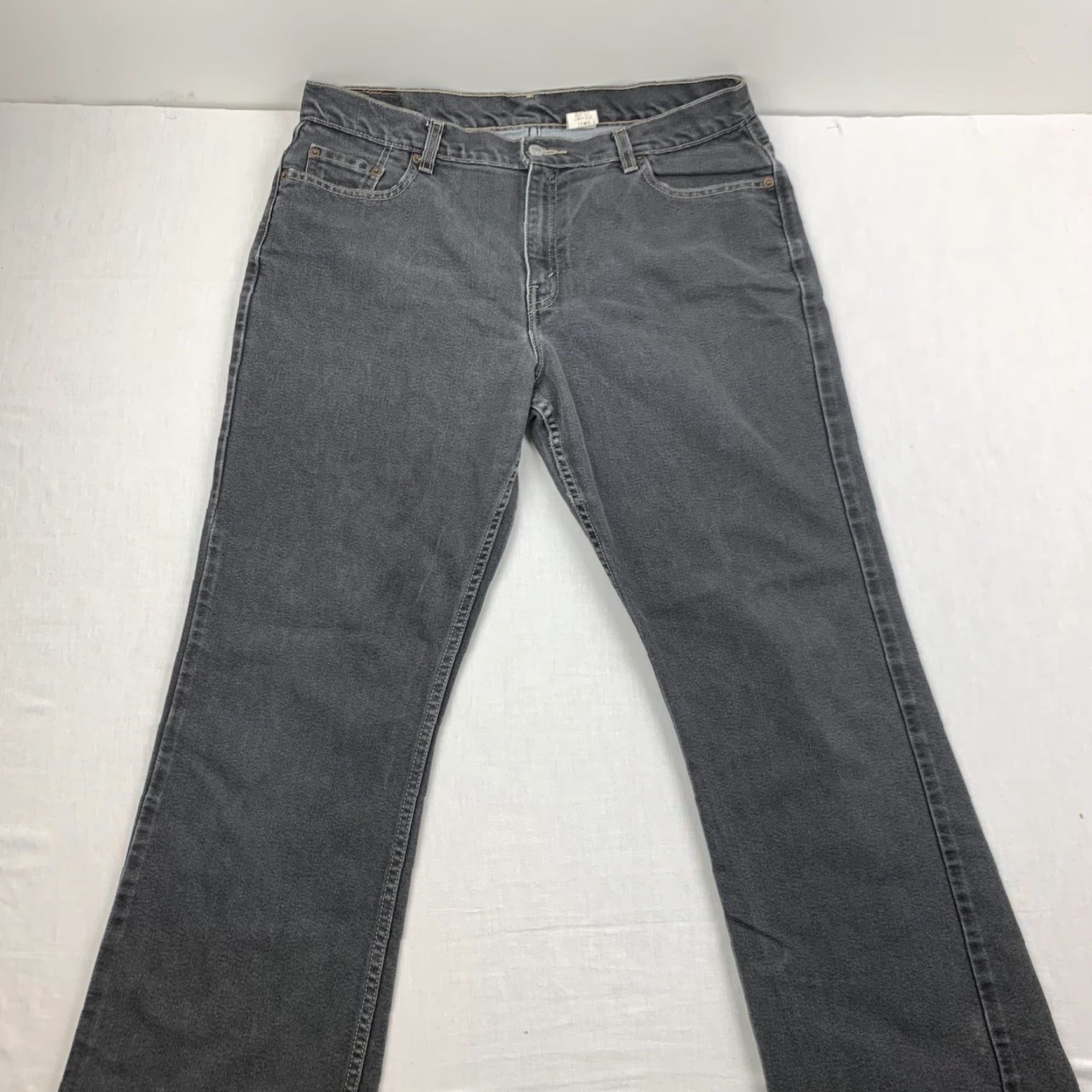 Levi's VINTAGE Levi's 515 Jeans Womens 16 Tall Bootcut Black Grunge Y2K USA 32.5 Inseam Juniors? Size 38" / US 16 / IT 52 - 4 Thumbnail