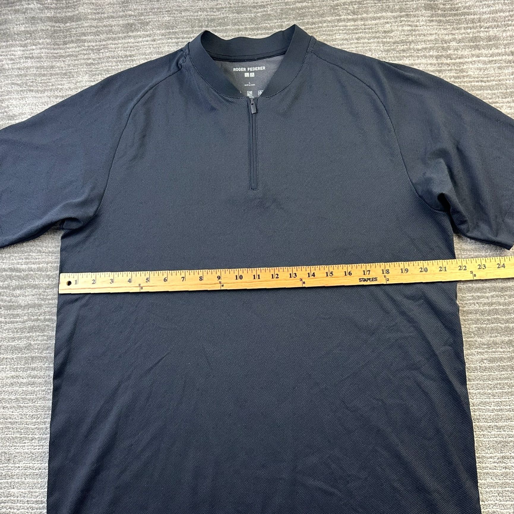 Uniqlo Uniqlo Roger Federer Shirt Mens Large Black 1/4 Zip Henley Performance Tennis Shirt Size US L / EU 52-54 / 3 - 7 Thumbnail