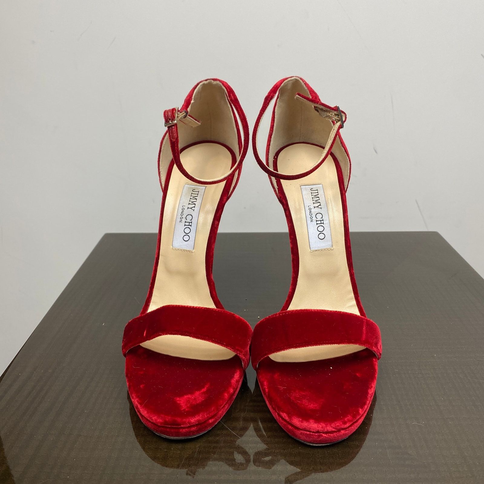 Jimmy Choo Jimmy Choo Misty Velvet Open Toe Stilettos Heels Womens 40.5 Size US 10.5 / IT 40.5 - 2 Thumbnail