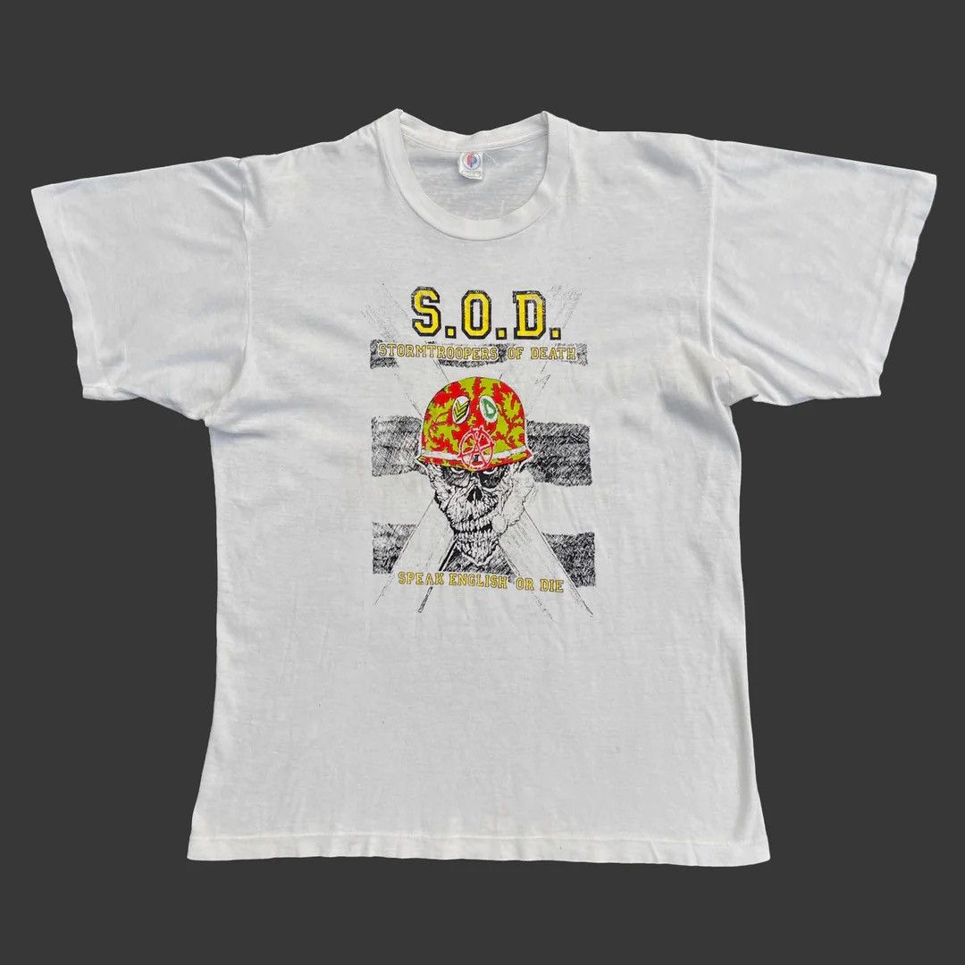 S.O.D. SOD 1985 80s Vintage Stormtroopers Death Band T-Shirt Tops
